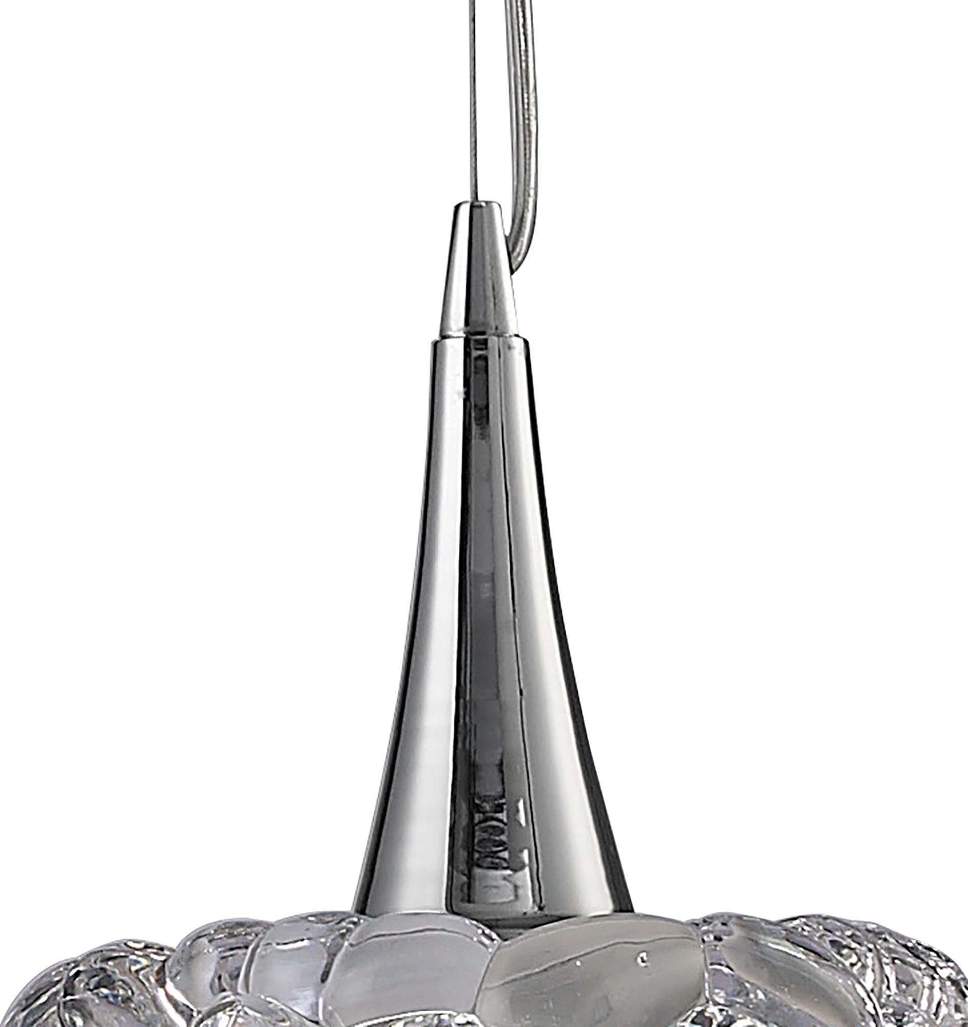 O2 20cm Pendant 1 Light E27 Large, Polished Chrome