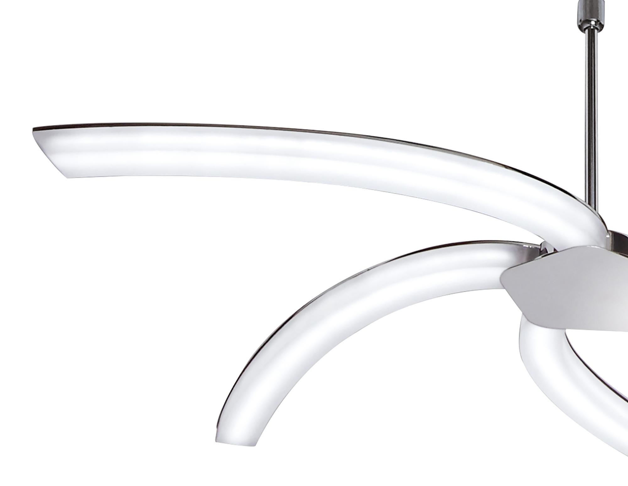 On 80cm Telescopic 30W LED 3000K, 3000lm, Polished Chrome/Frosted Acrylic, 3yrs Warranty