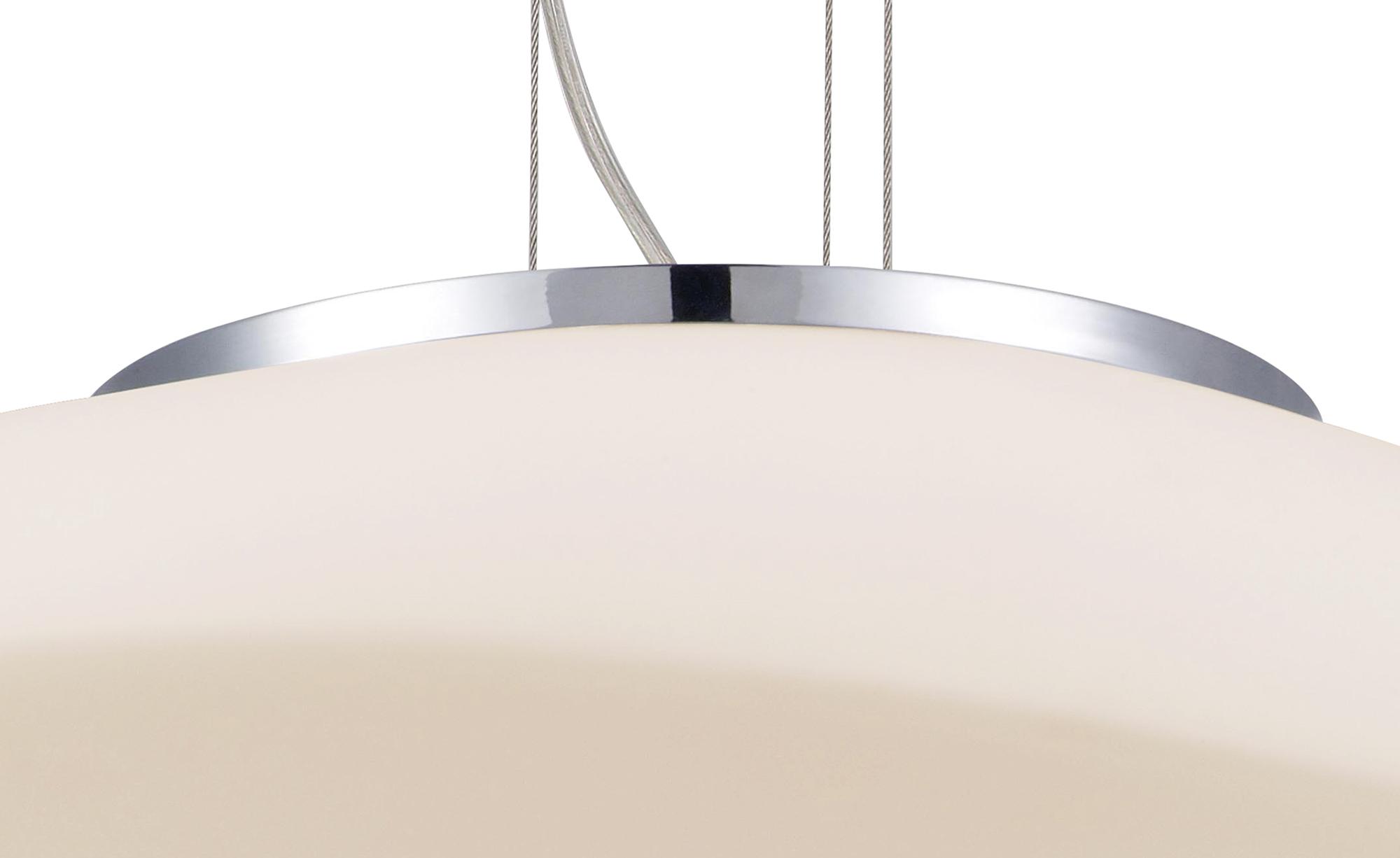 Opal Oval Pendant 4 Light E27, Polished Chrome/Frosted White Glass