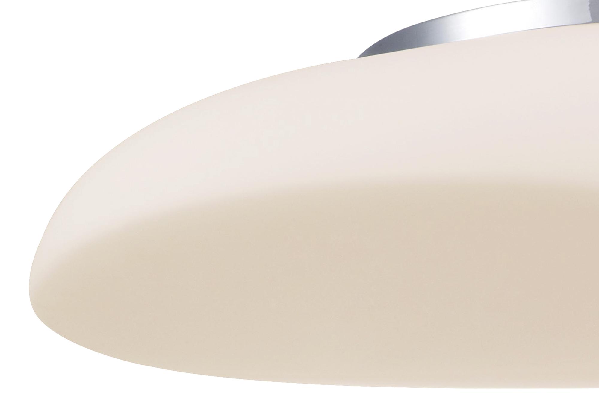 Opal Oval Pendant 4 Light E27, Polished Chrome/Frosted White Glass