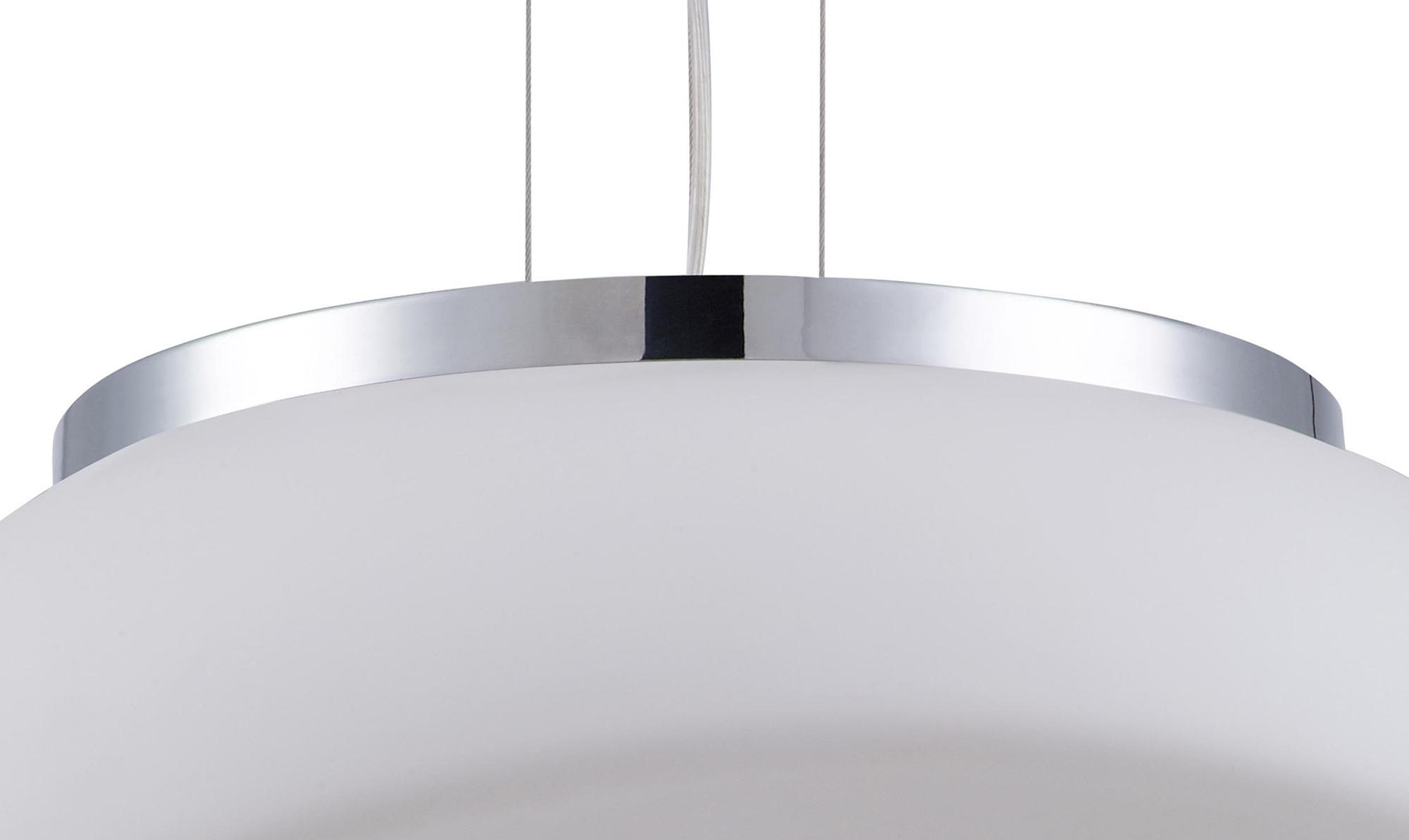 Opal 40cm Pendant 3 Light E27, Polished Chrome/Frosted White Glass