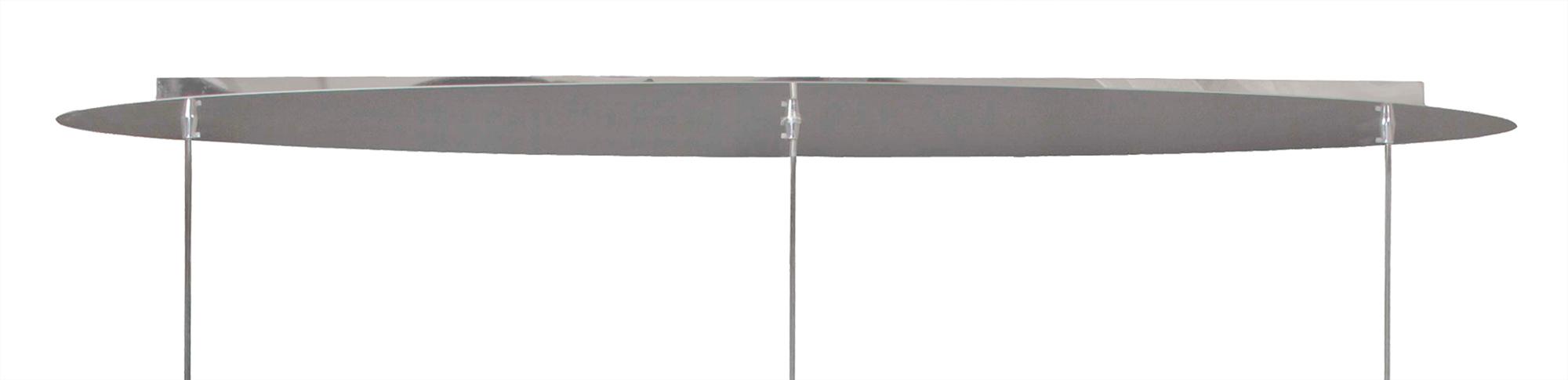 Organica Linear Pendant 3 Light E27 Line, Gloss White/Polished Chrome