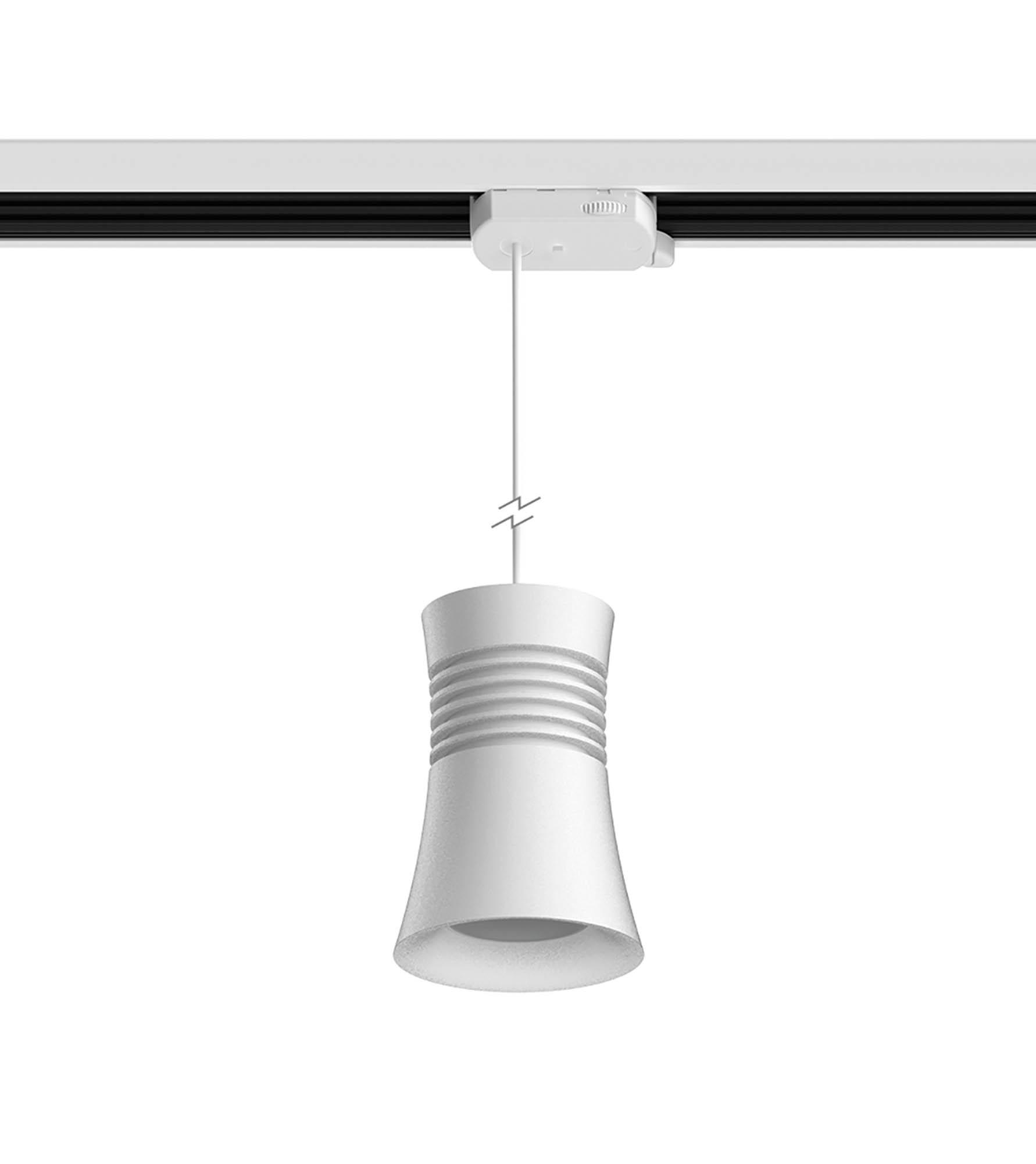 Pagoda Pendant For Track, 1 Light GU10, White