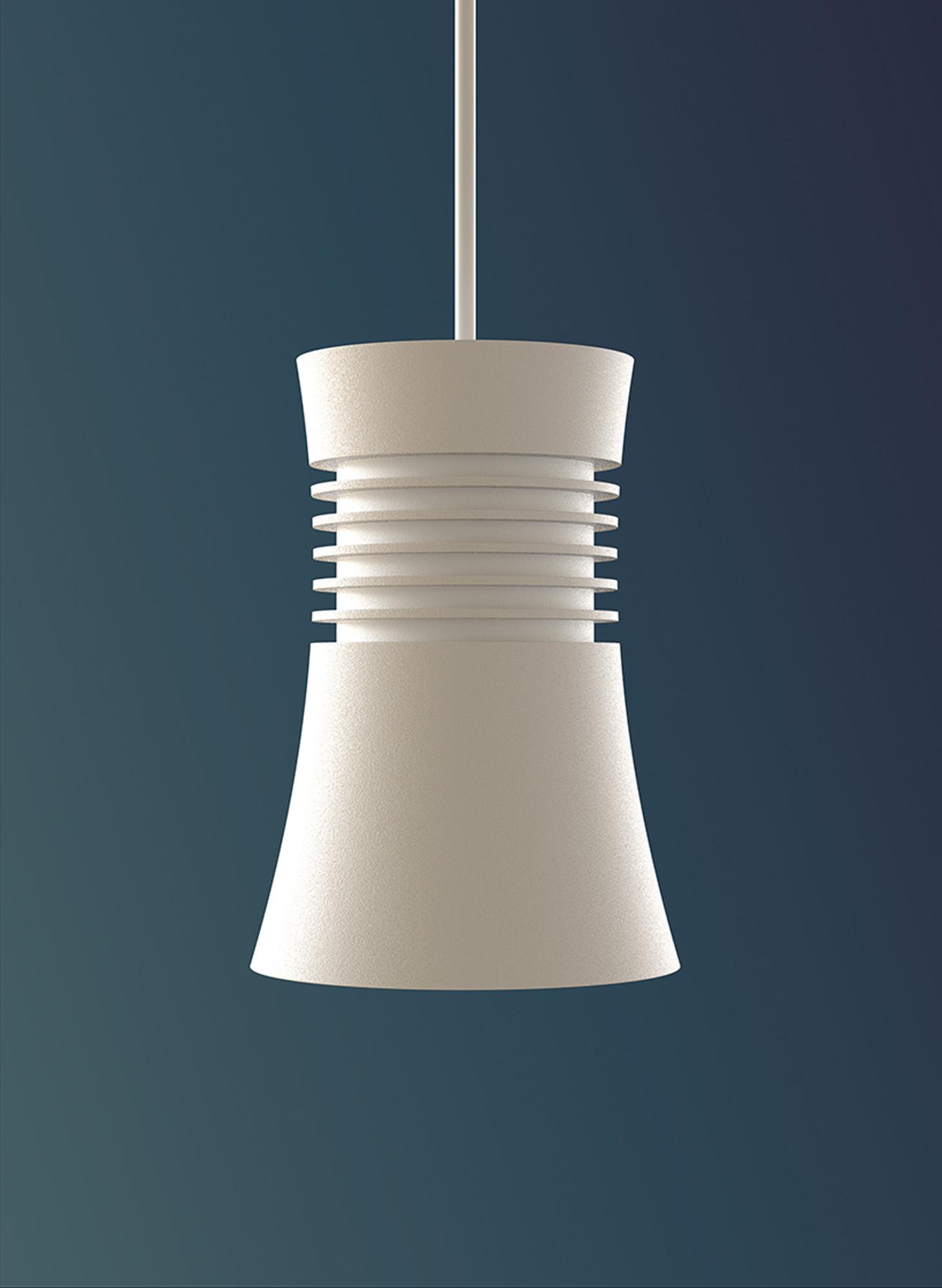 Pagoda Pendant For Track, 1 Light GU10, White