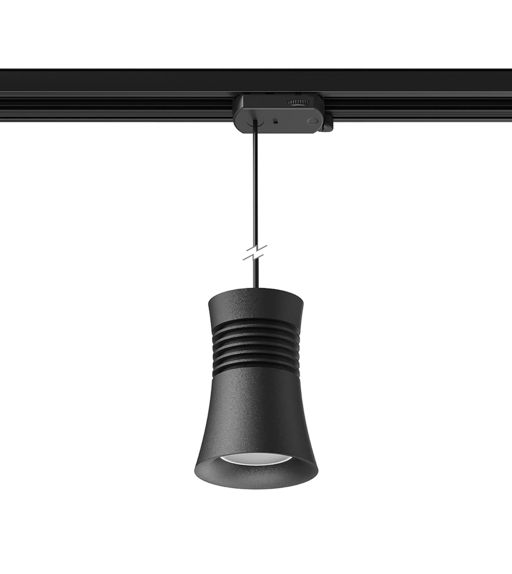 Pagoda Pendant For Track, 1 Light GU10, Black