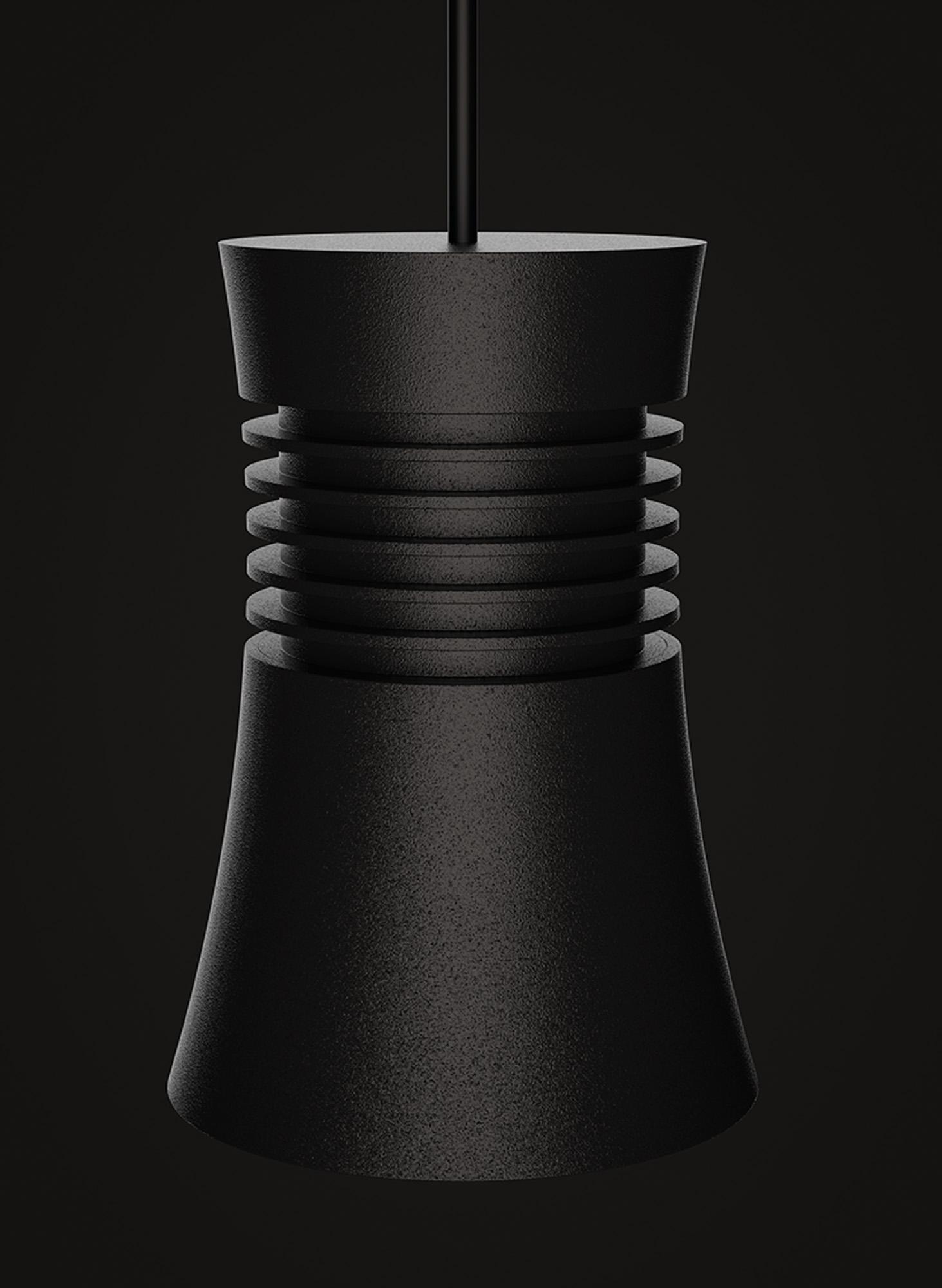 Pagoda Pendant For Track, 1 Light GU10, Black