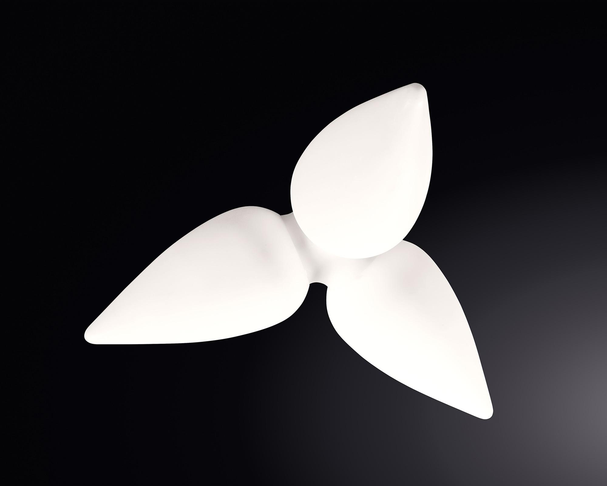 Palma Ceiling 3 Light CFL Outdoor IP44, Matt White/Opal White