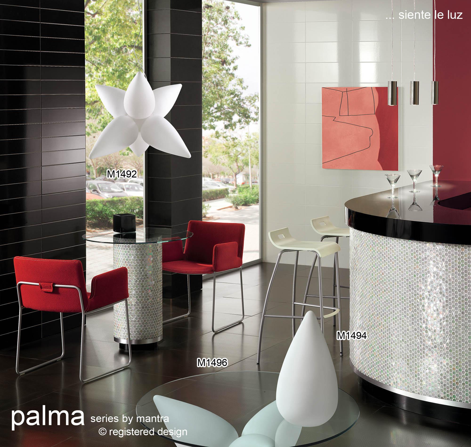 Palma Table Lamp 1 Light E27 Outdoor IP65, Opal White