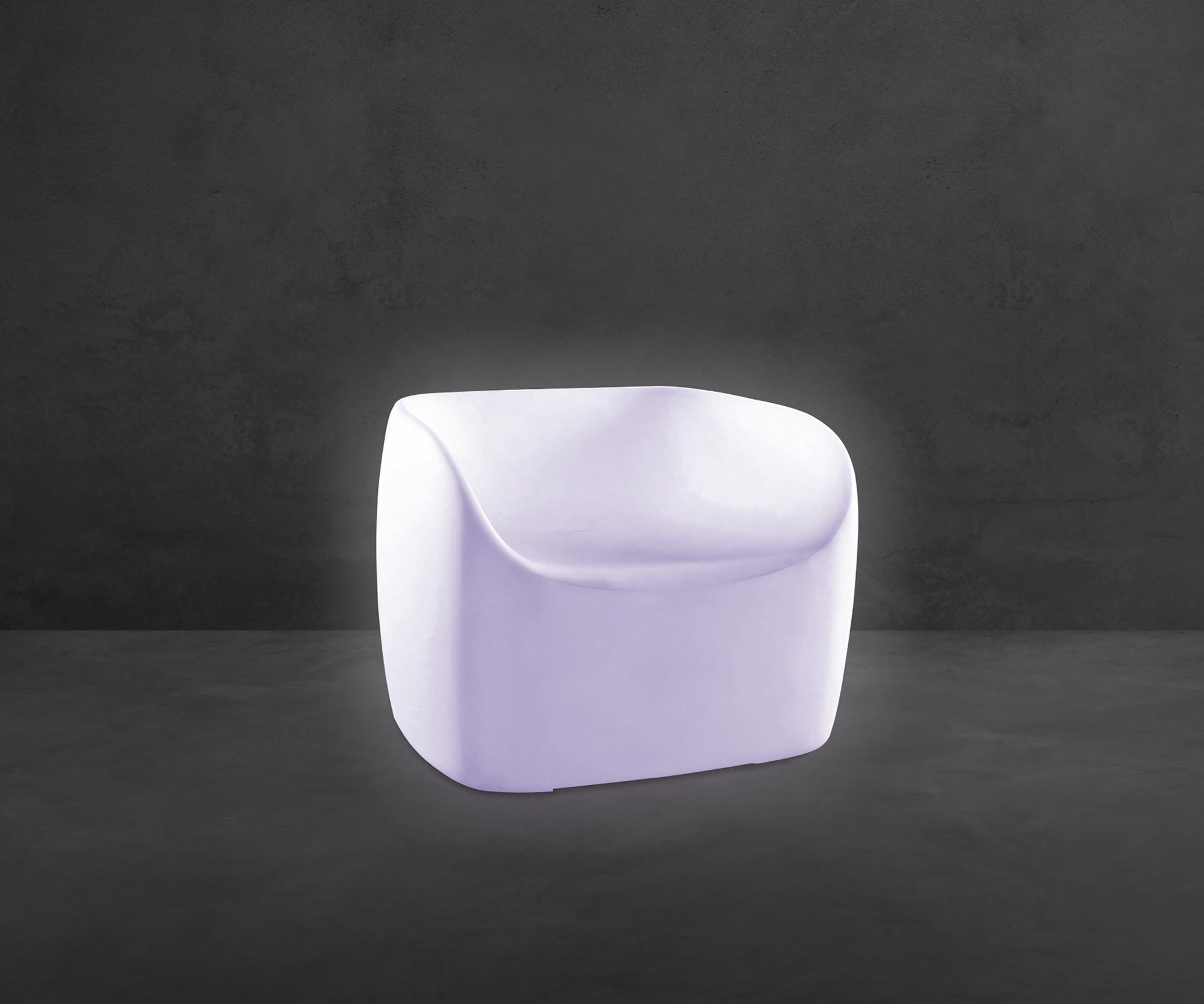 Pao Small Sofa Rechargeable LED RGB Outdoor IP65, Opal White Item Weight: 16.3kg