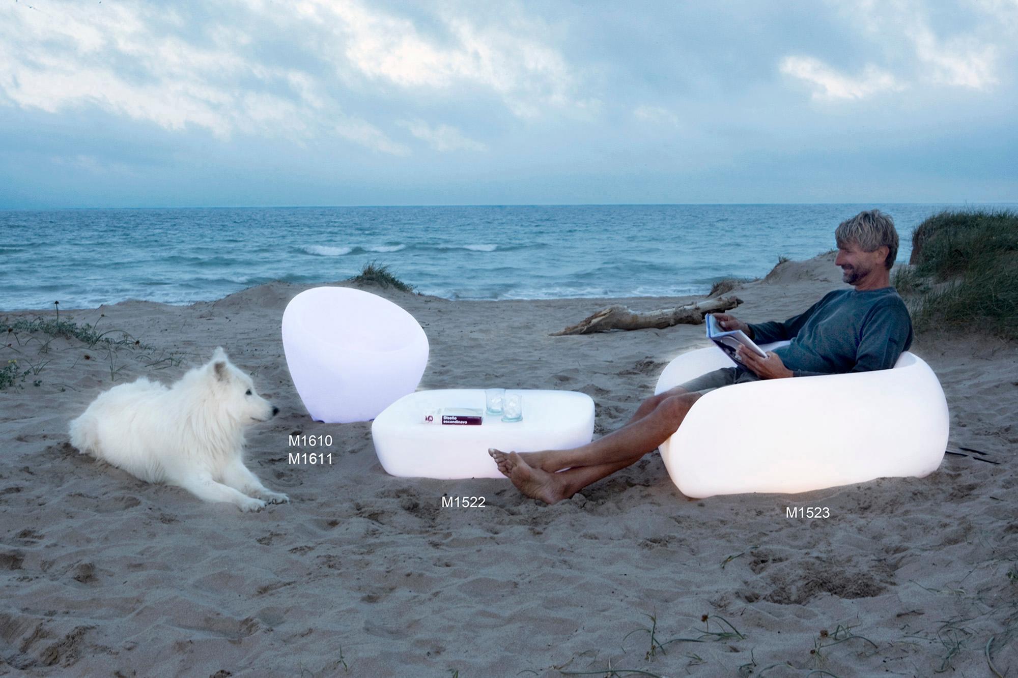 Pao Chair Round No Light Outdoor, Opal White