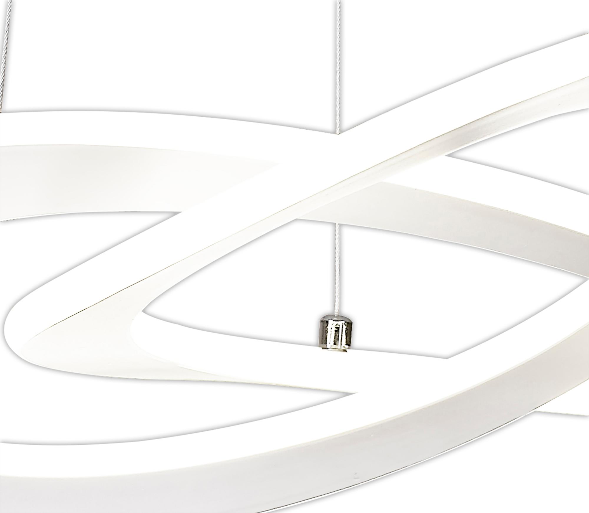 Planet 49cm Pendant, 40W LED, 3000K, 1800lm, White, 3yrs Warranty