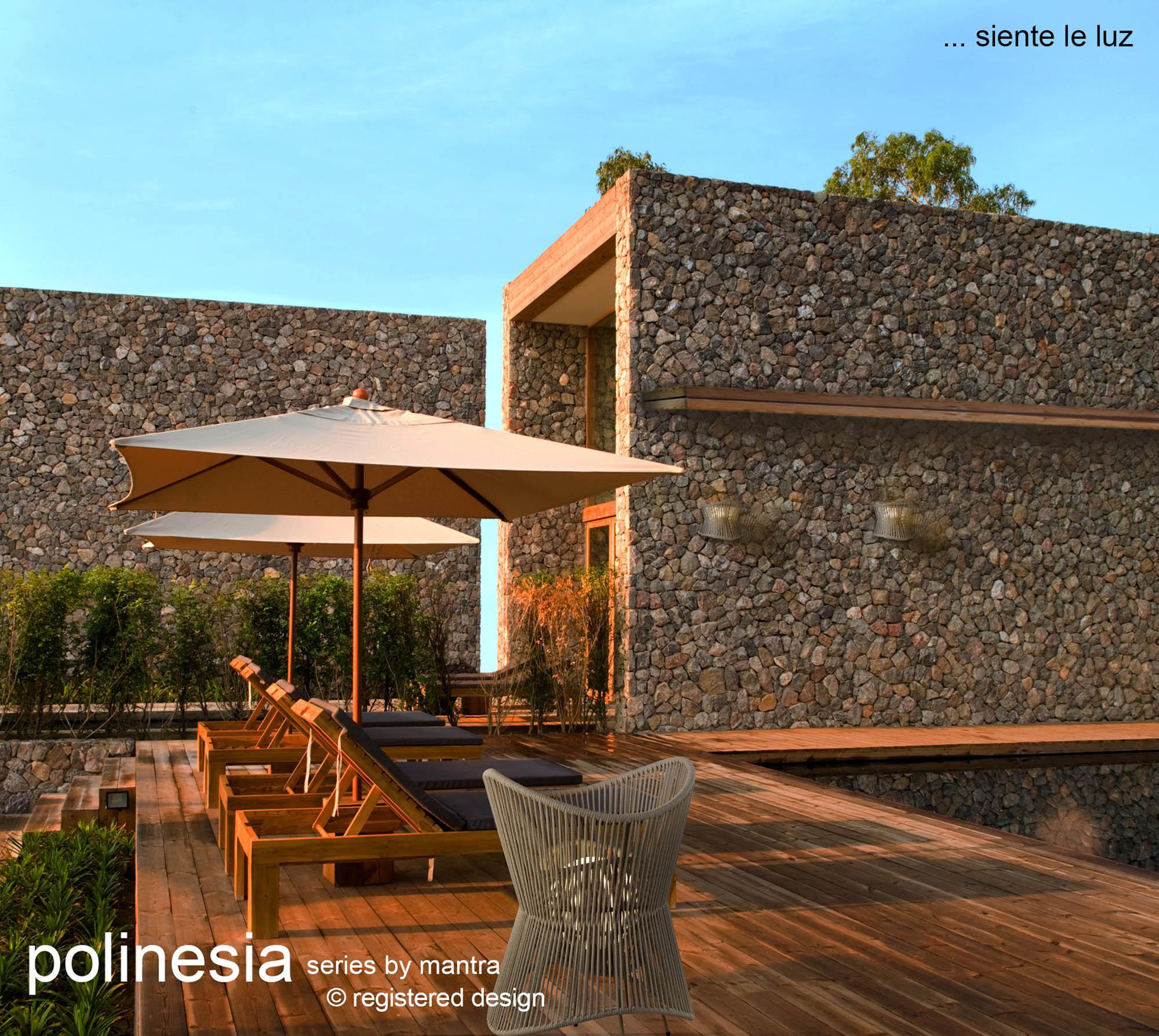 Polinesia Wall Lamp, 1 x E27, IP44, Beige Oscu, 2yrs Warranty