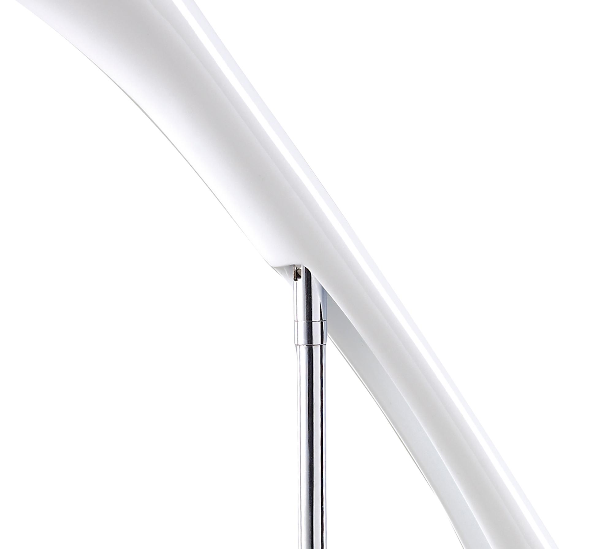 Pop Table Lamp 1 Light E27, Gloss White/White Acrylic/Polished Chrome, CFL Lamps INCLUDED