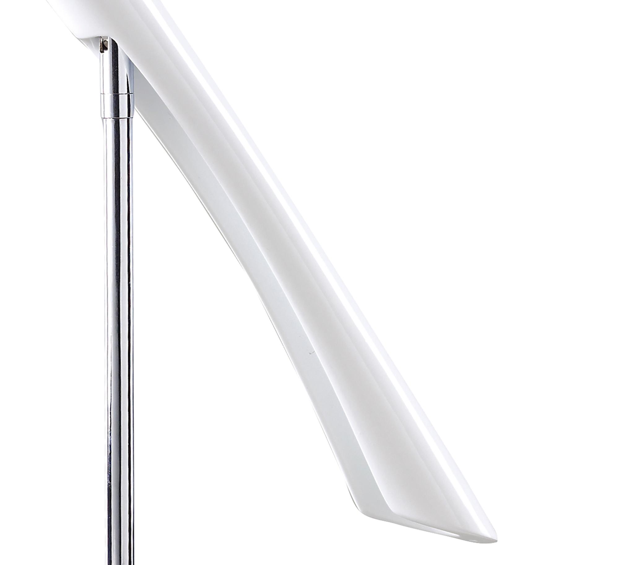 Pop Table Lamp 1 Light E27, Gloss White/White Acrylic/Polished Chrome, CFL Lamps INCLUDED