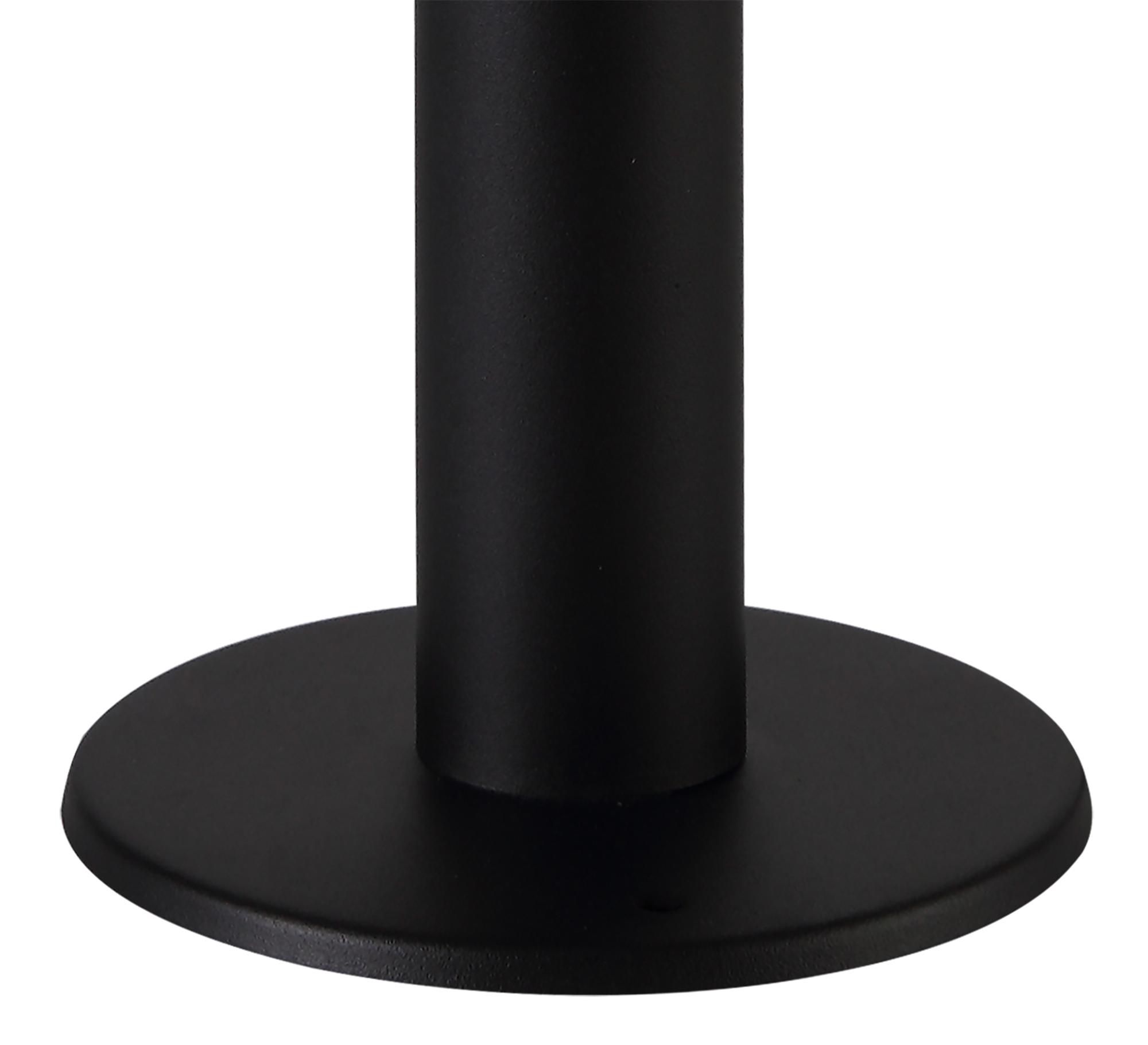 Reva Short Post, 1 x E27, IP44, Black/Clear PC, 2yrs Warranty