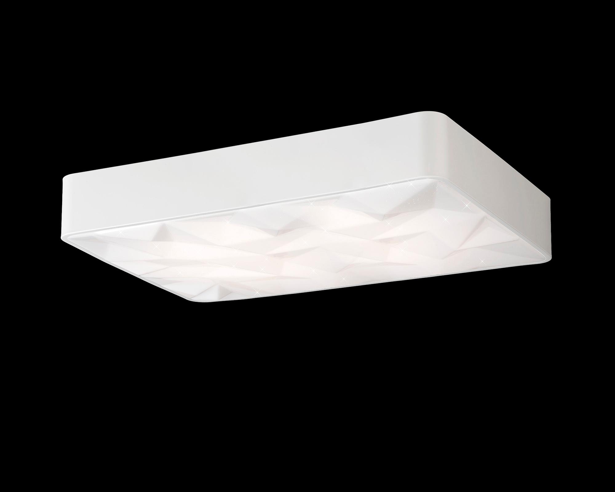 Rombos Flush Rectangular 60W LED 3000K-6500K Tuneable, 4500lm, Remote Control White, 3yrs Warranty