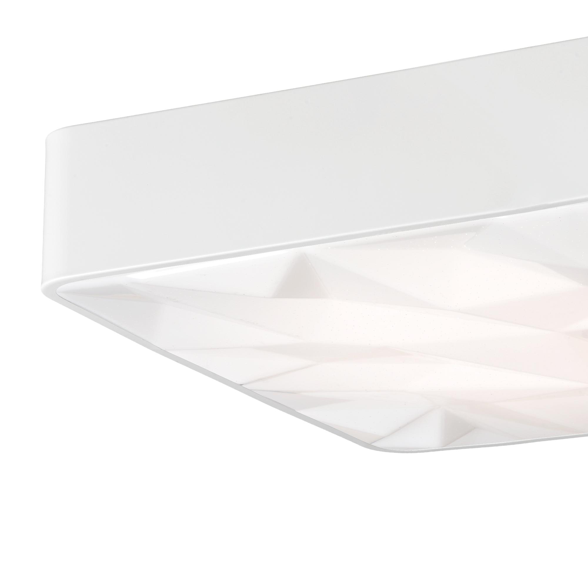 Rombos Flush Rectangular 60W LED 3000K-6500K Tuneable, 4500lm, Remote Control White, 3yrs Warranty