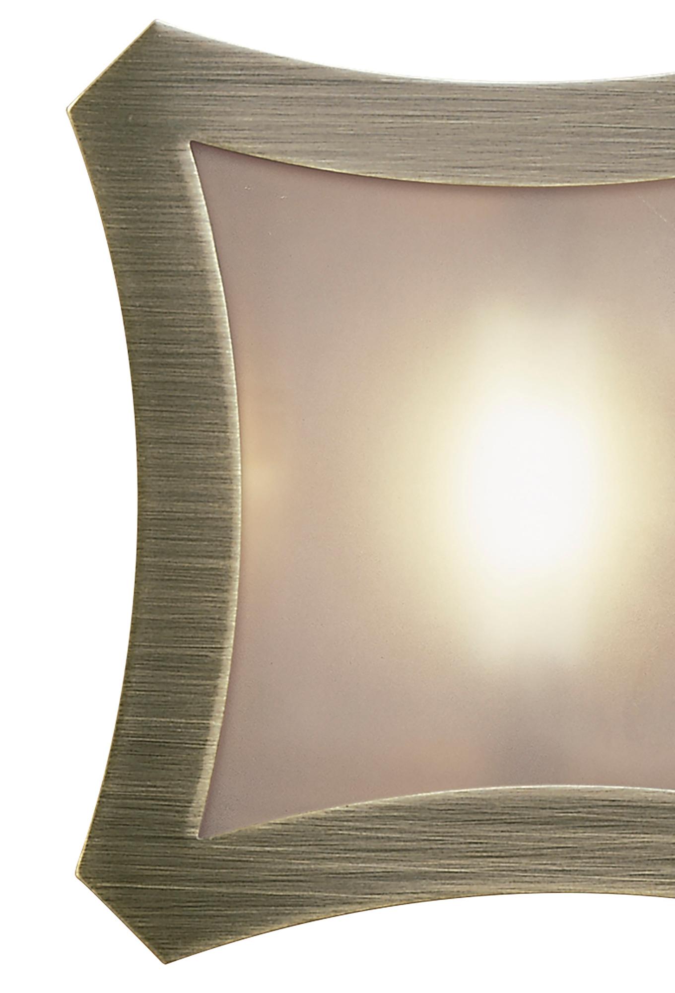 Rosa Del Desierto Flush Ceiling Large Square 1 Light R7S-78mm, Antique Brass