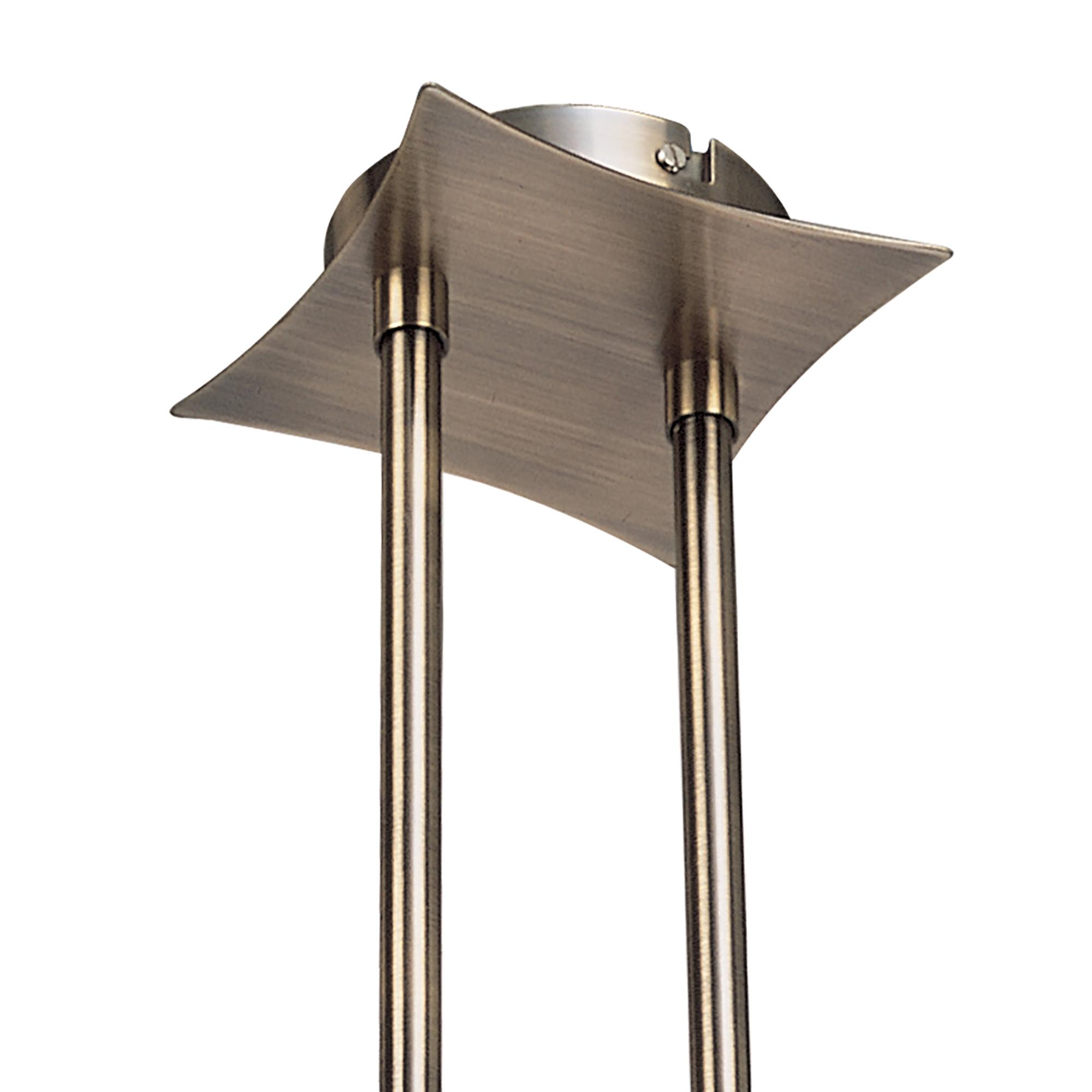 Rosa Del Desierto Telescopic Linear Pendant Line 4 Light G9, Antique Brass
