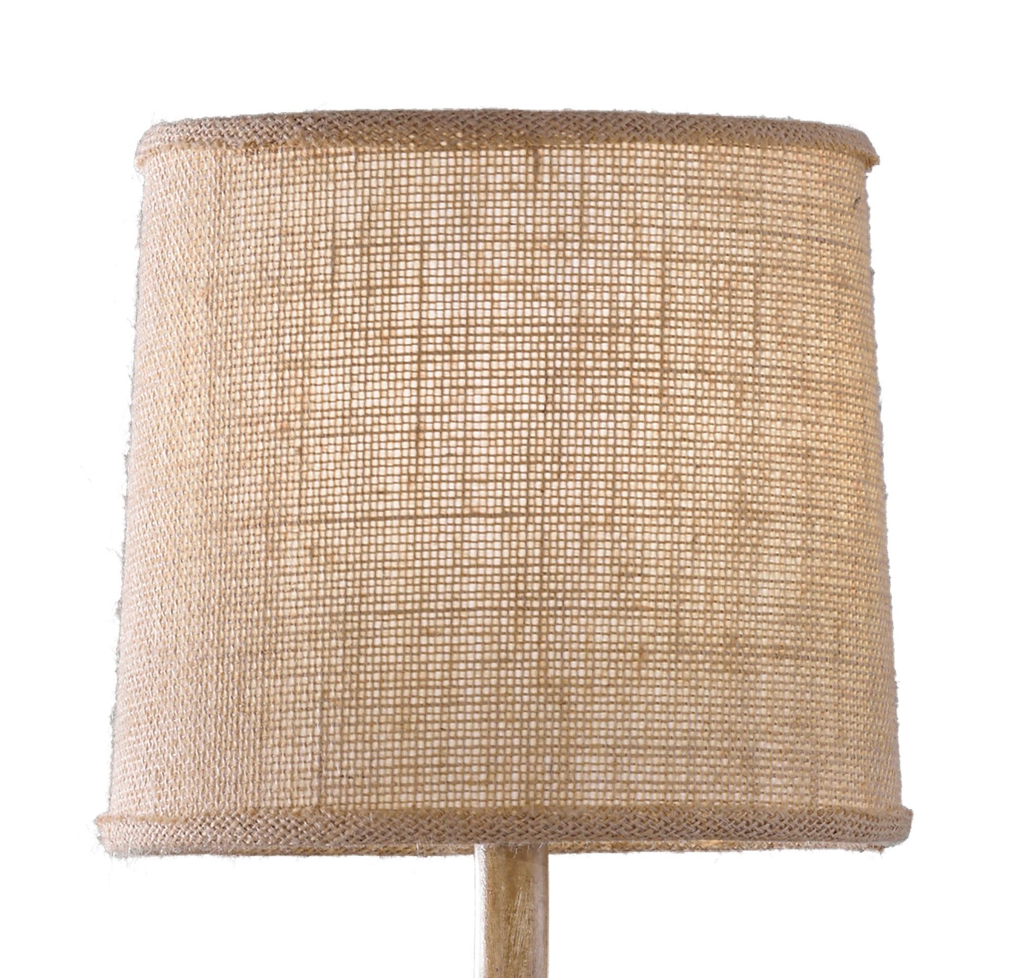 Sabina Wall Lamp, 1 x E27 (Max 40W), Imitation Wood, Linen Shade