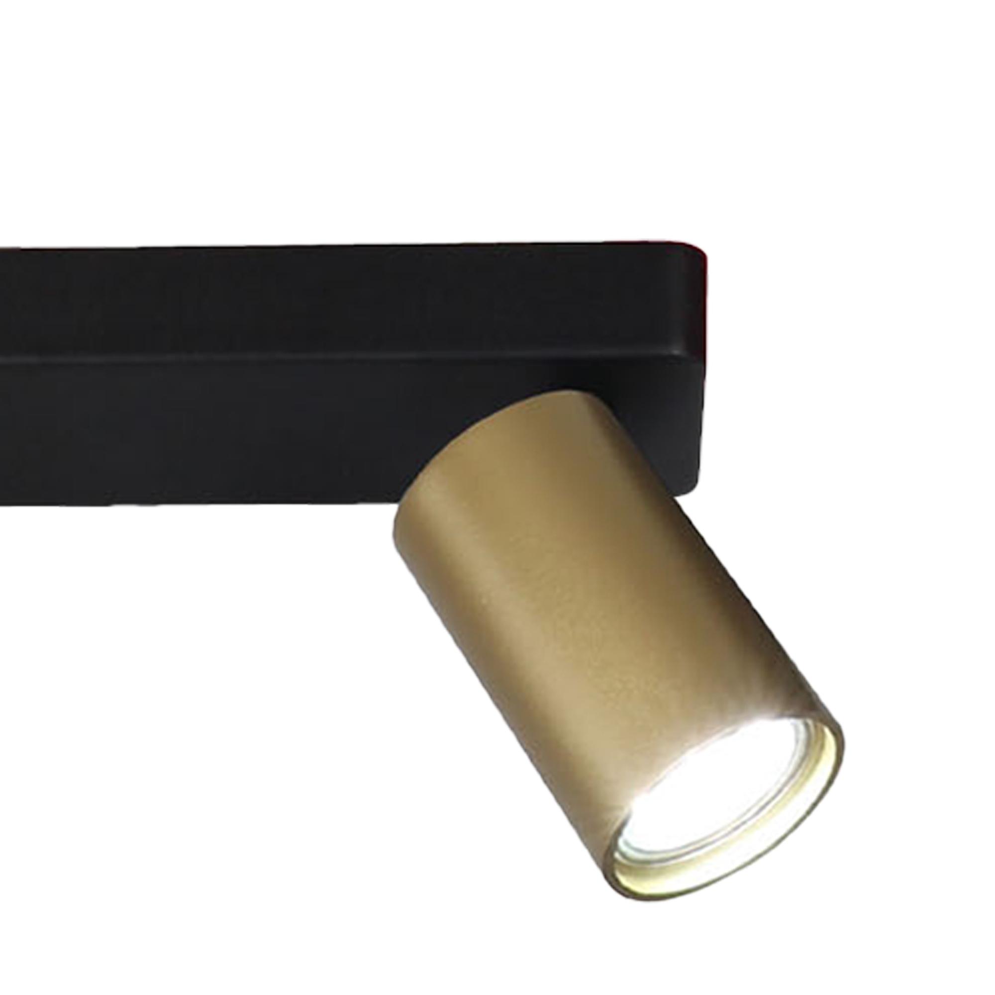 Sal Linear 2 Light Spotlight GU10, Satin Gold/Matt Black