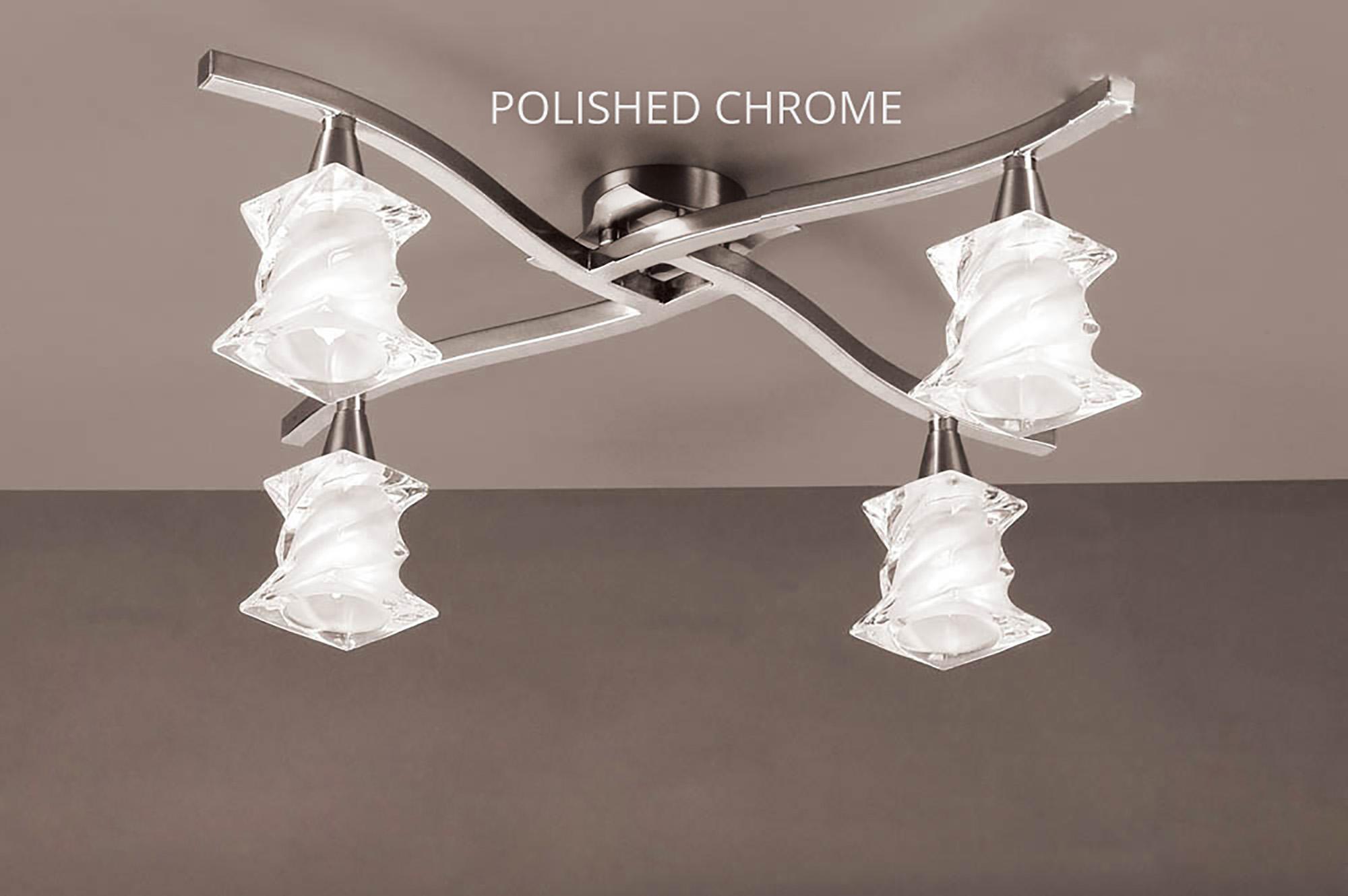 Salomon 50cm Ceiling 4 Light G9, Polished Chrome