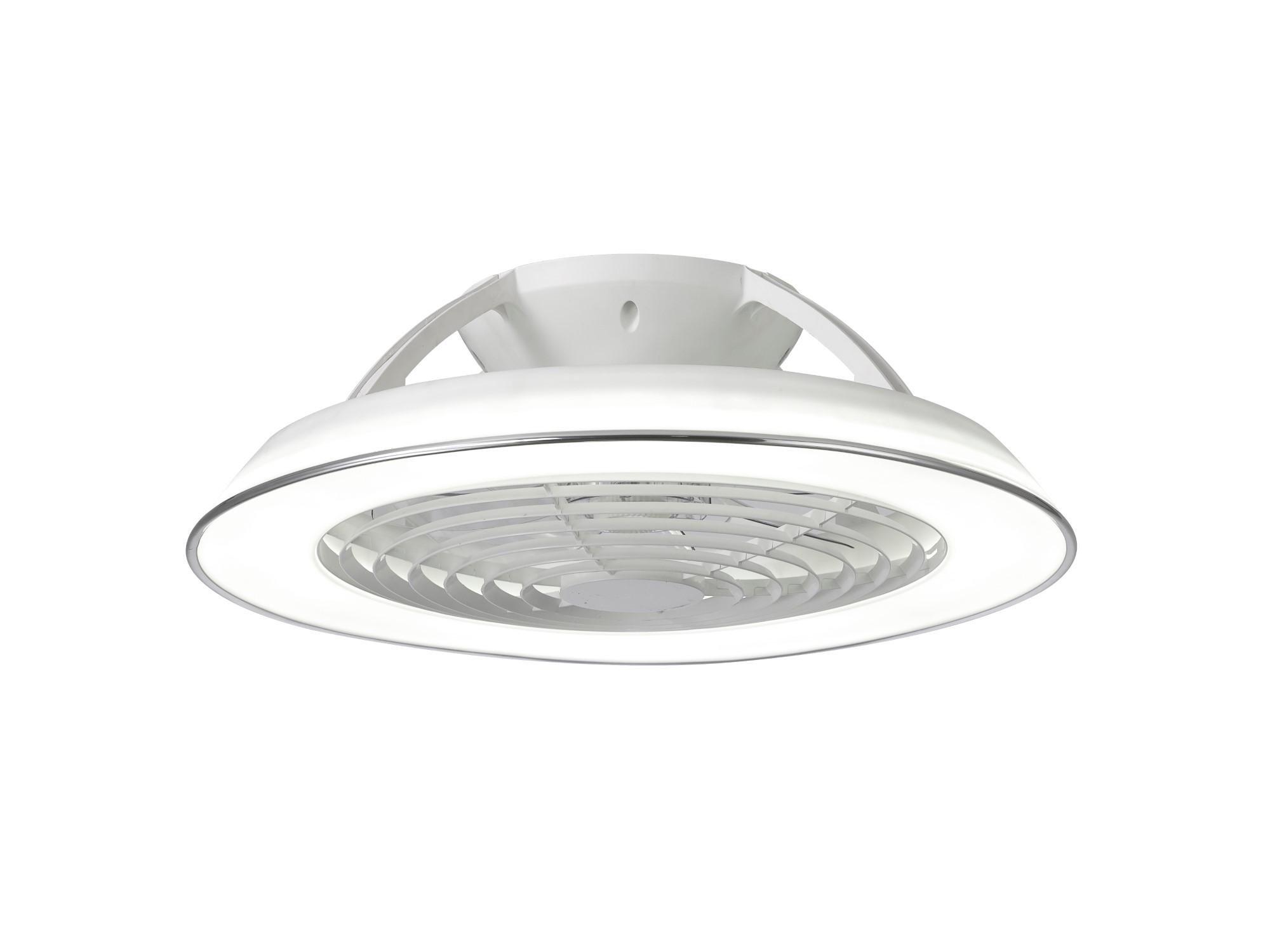 Samoa 60cm 70W LED Dimmable Ceiling Light With Built-In 35W DC Reversible Fan, White Finish c/w Remote Control, 5900lm