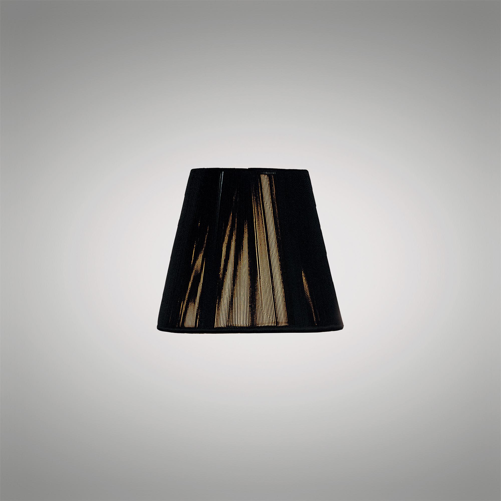Clip On Silk String Shade Black 80/130mm x 110mm