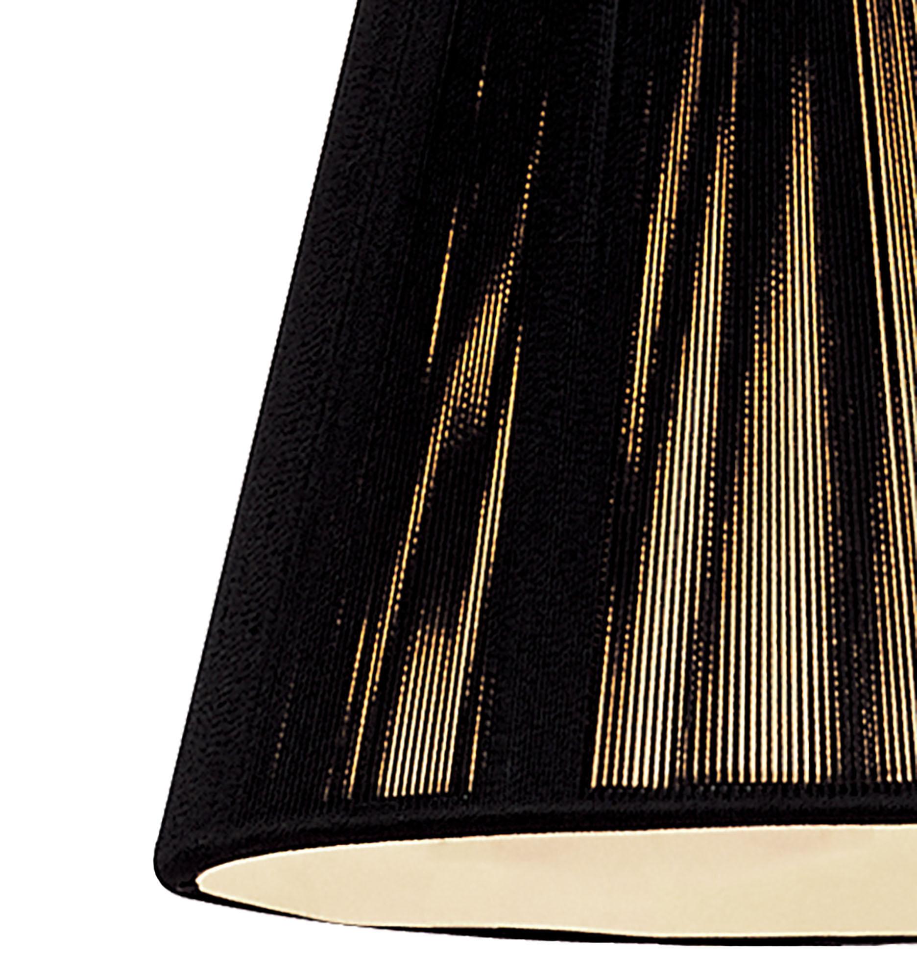Clip On Silk String Shade Black 80/130mm x 110mm