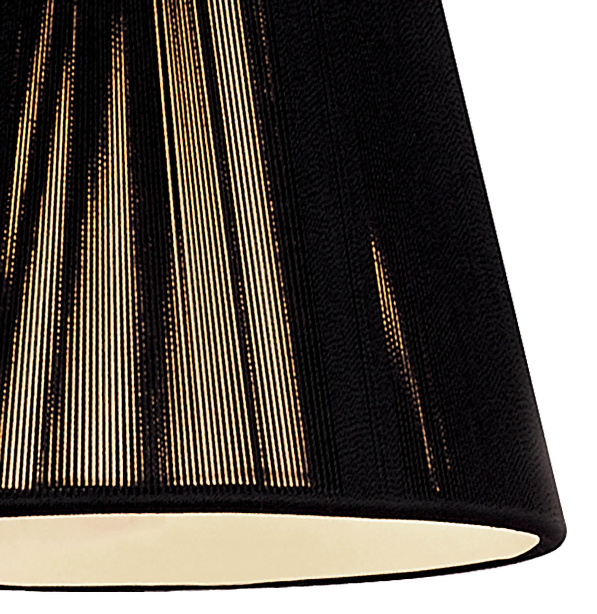 Clip On Silk String Shade Black 80/130mm x 110mm