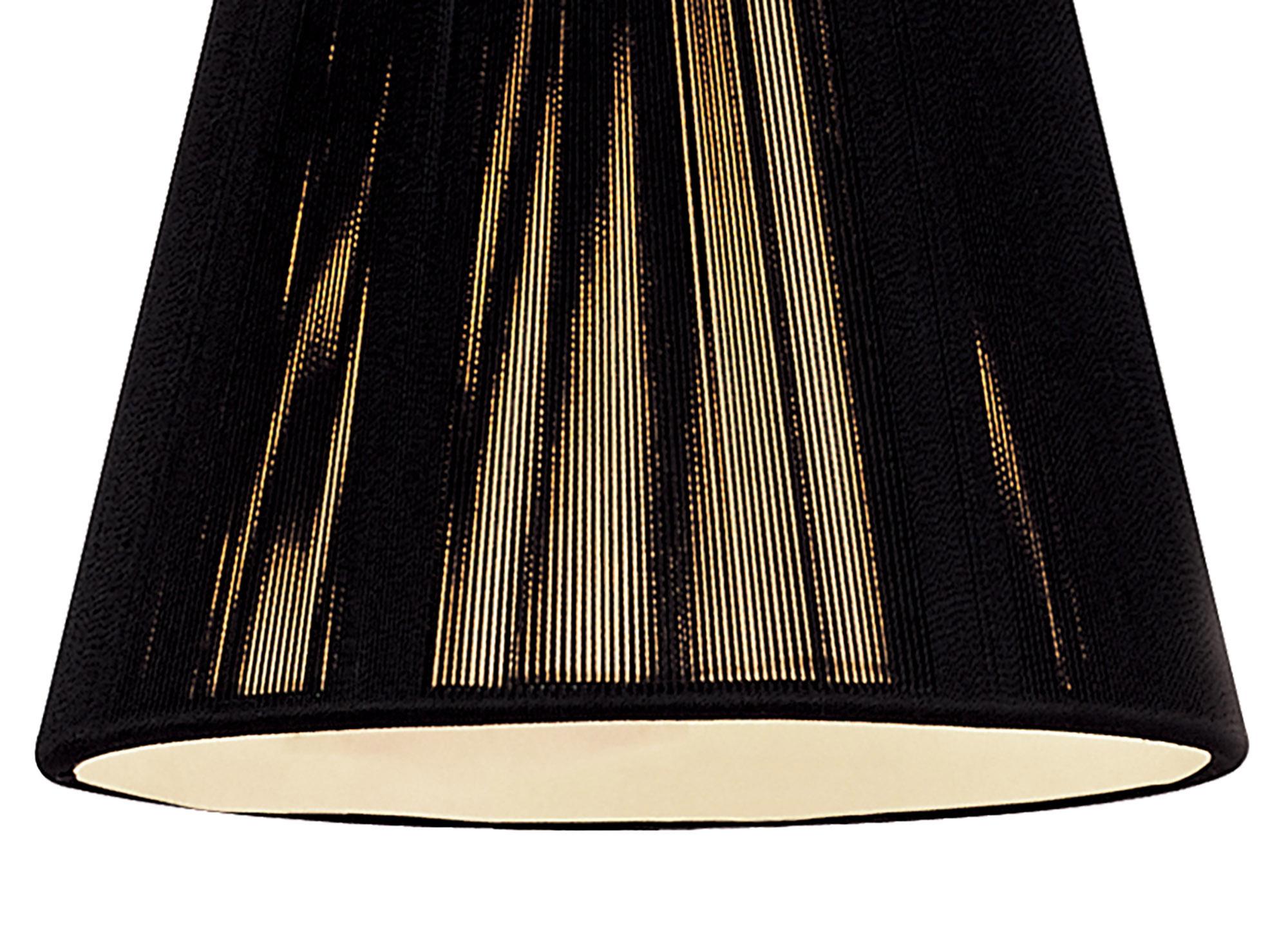Clip On Silk String Shade Black 80/130mm x 110mm