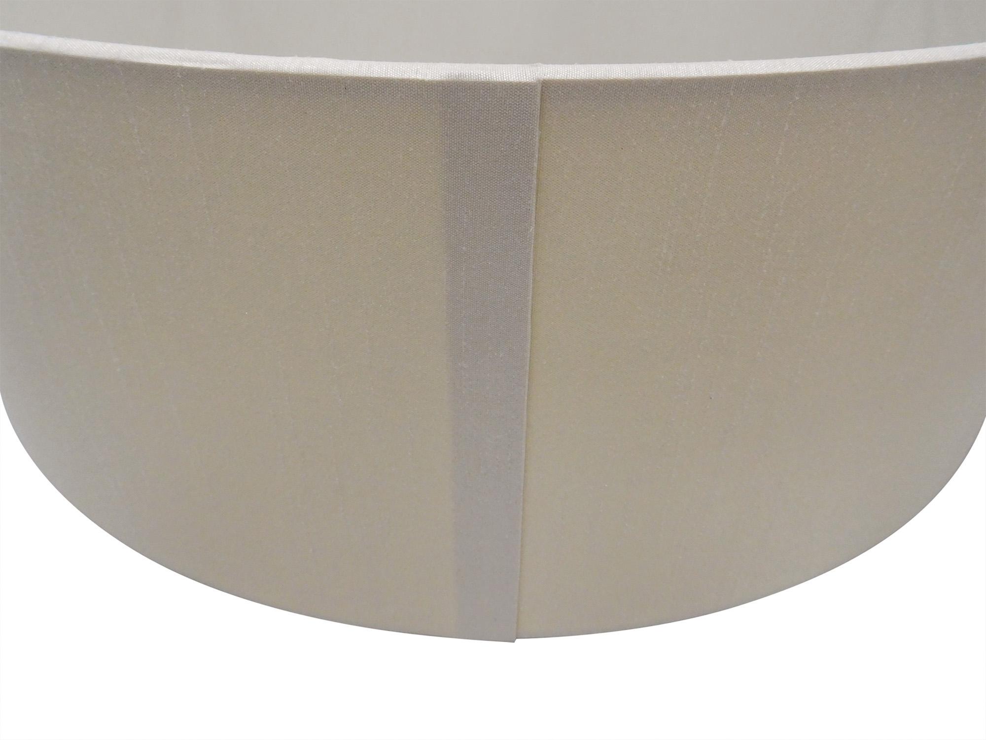 Banyan 3 Light Switched Floor Lamp With 50cm x 20cm Dual Faux Silk Shade, Nude Beige/Moonlight Antique Brass