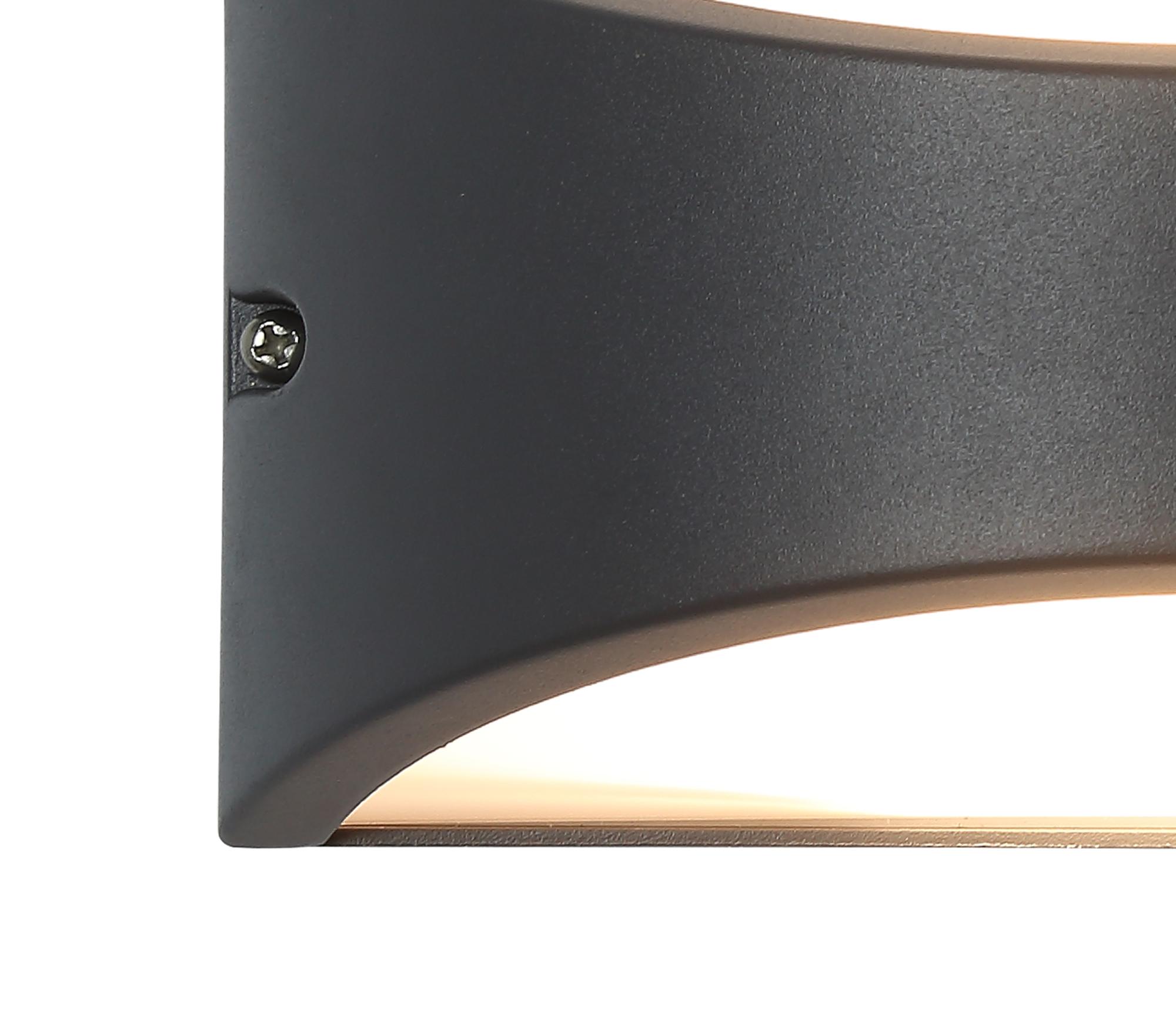Skelly Wall Lamp, 10W LED, 3000K, IP54, Anthracite, 3yrs Warranty