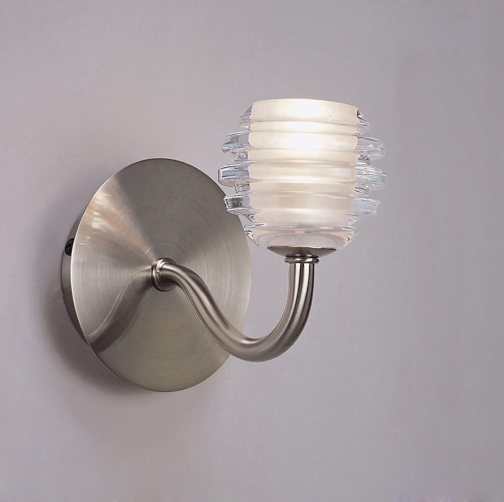 Sphere Wall Lamp Switched 1 Light G9, Satin Nickel