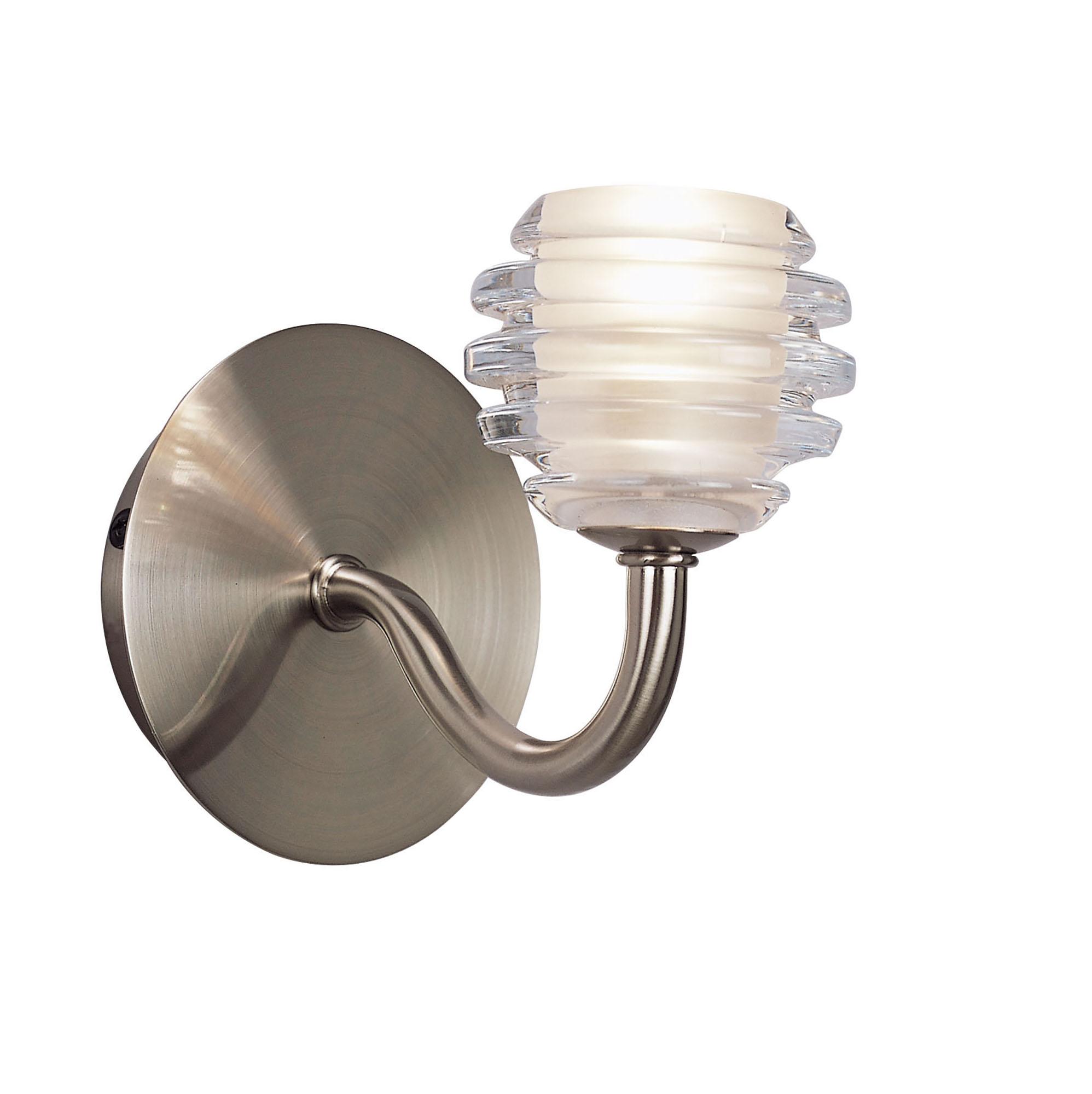 Sphere Wall Lamp Switched 1 Light G9, Satin Nickel