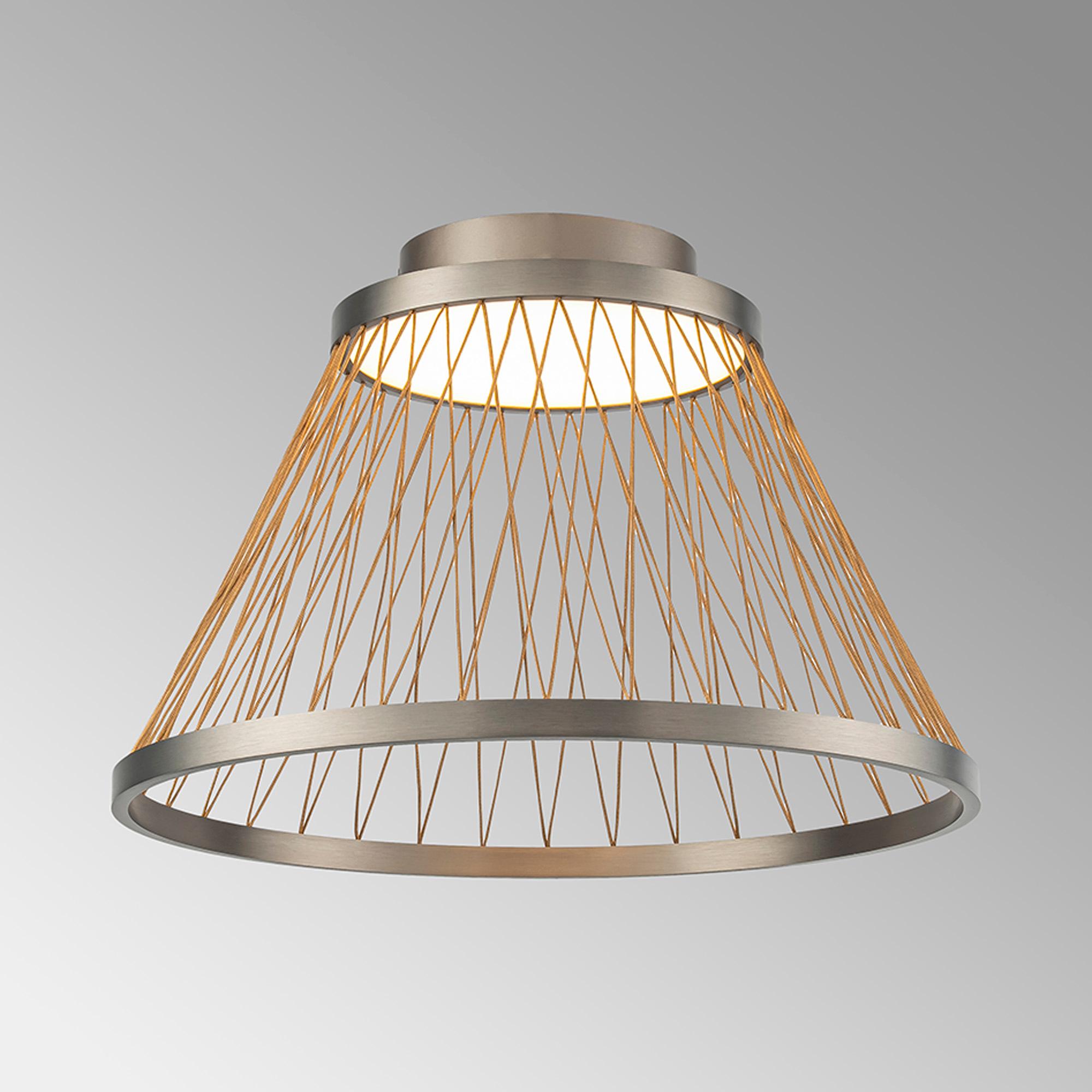 Spider 50cm Ceiling Light, 43W LED, 3000K, 2800lm, Matt Brushed Grey/Brown, 3yrs Warranty