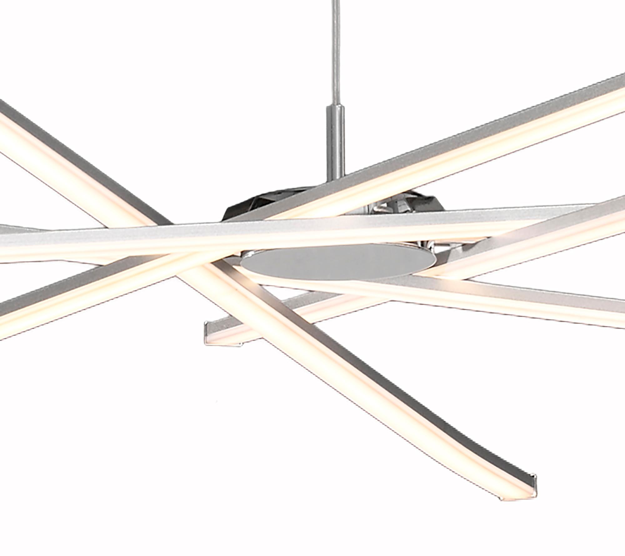Star LED 103.3cm Pendant 100cm Round 60W 3000K, 4800lm, Dimmable Silver/Frosted Acrylic/Polished Chrome, 3yrs Warranty