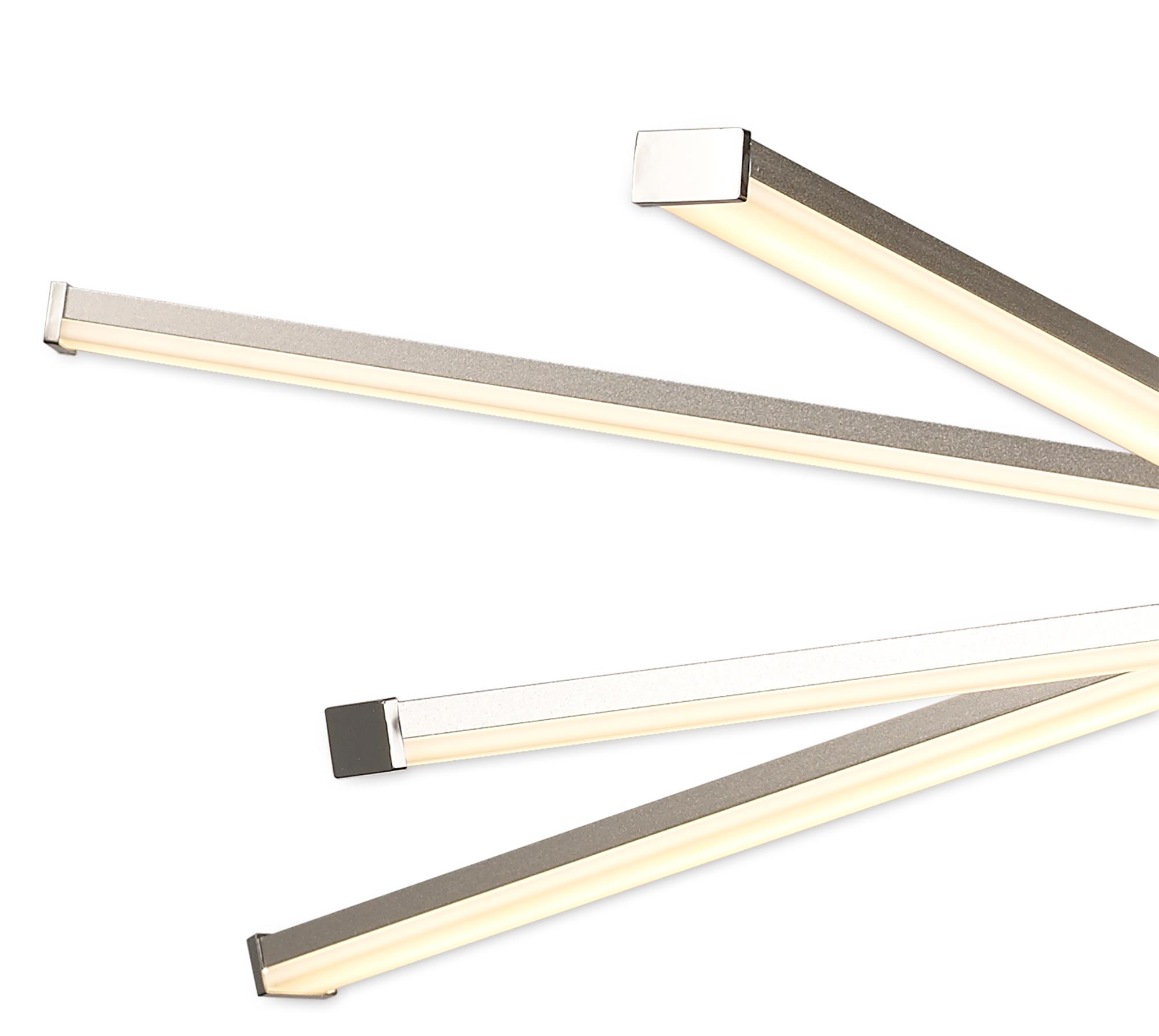 Star LED 69cm Ceiling 70.5cm Round 42W 3000K, 3700lm, Dimmable, Silver/Frosted Acrylic/Polished Chrome, 3yrs Warranty