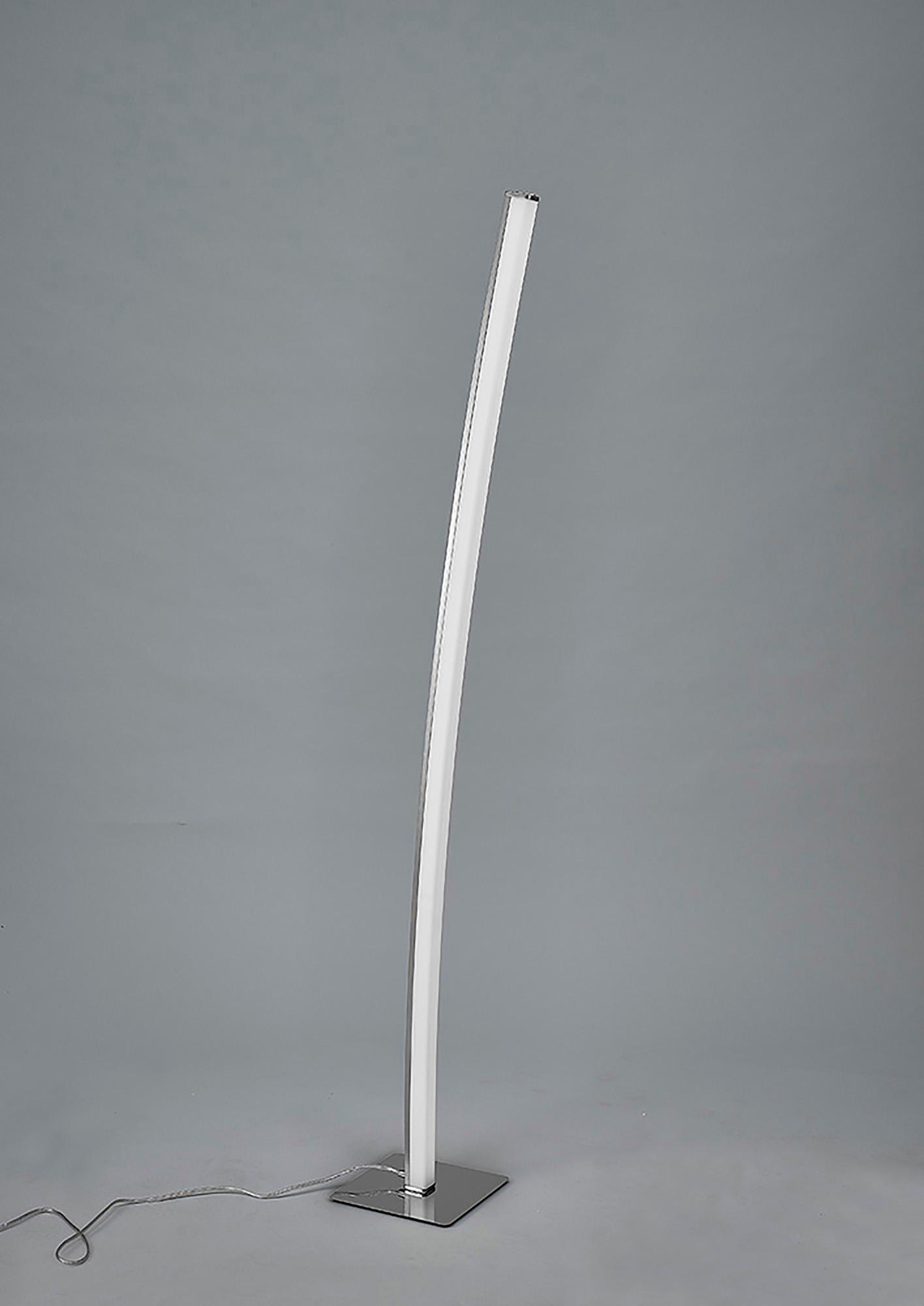 Surf Floor Lamp 23W LED Satin Nickel / Polished Chrome 3000K, 1590lm, Touch Dimmer 3yrs Warranty