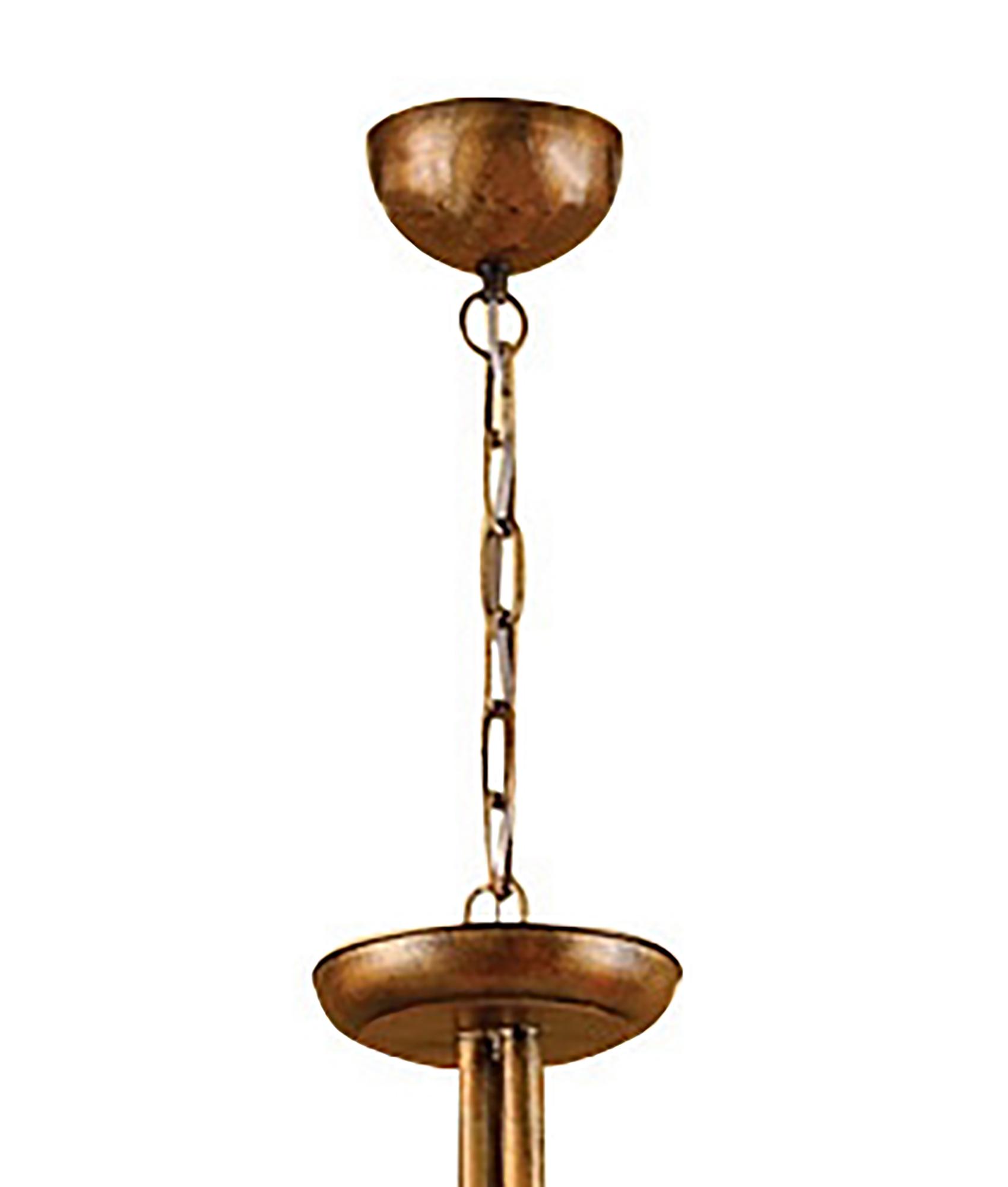 (0039 001) Tentacle 78cm Pendant 5 Light E14, Rustic Gold