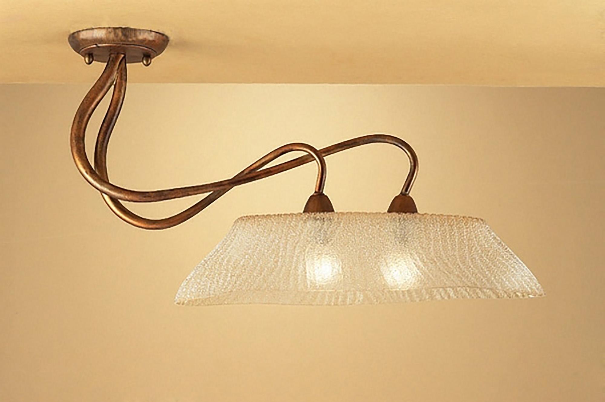 (0039 004) Tentacle Ceiling 2 Light E14, Rustic Gold