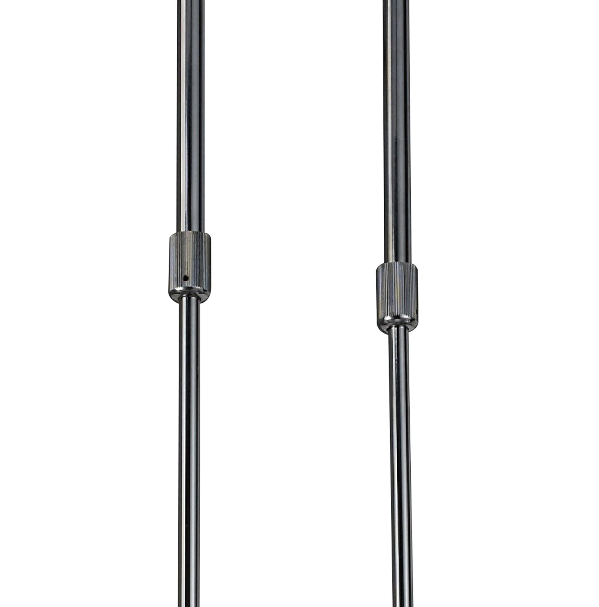 Tokio Rectangular Telescopic Convertible To Semi Flush 4 Light G9 Line, Gloss White/Polished Chrome