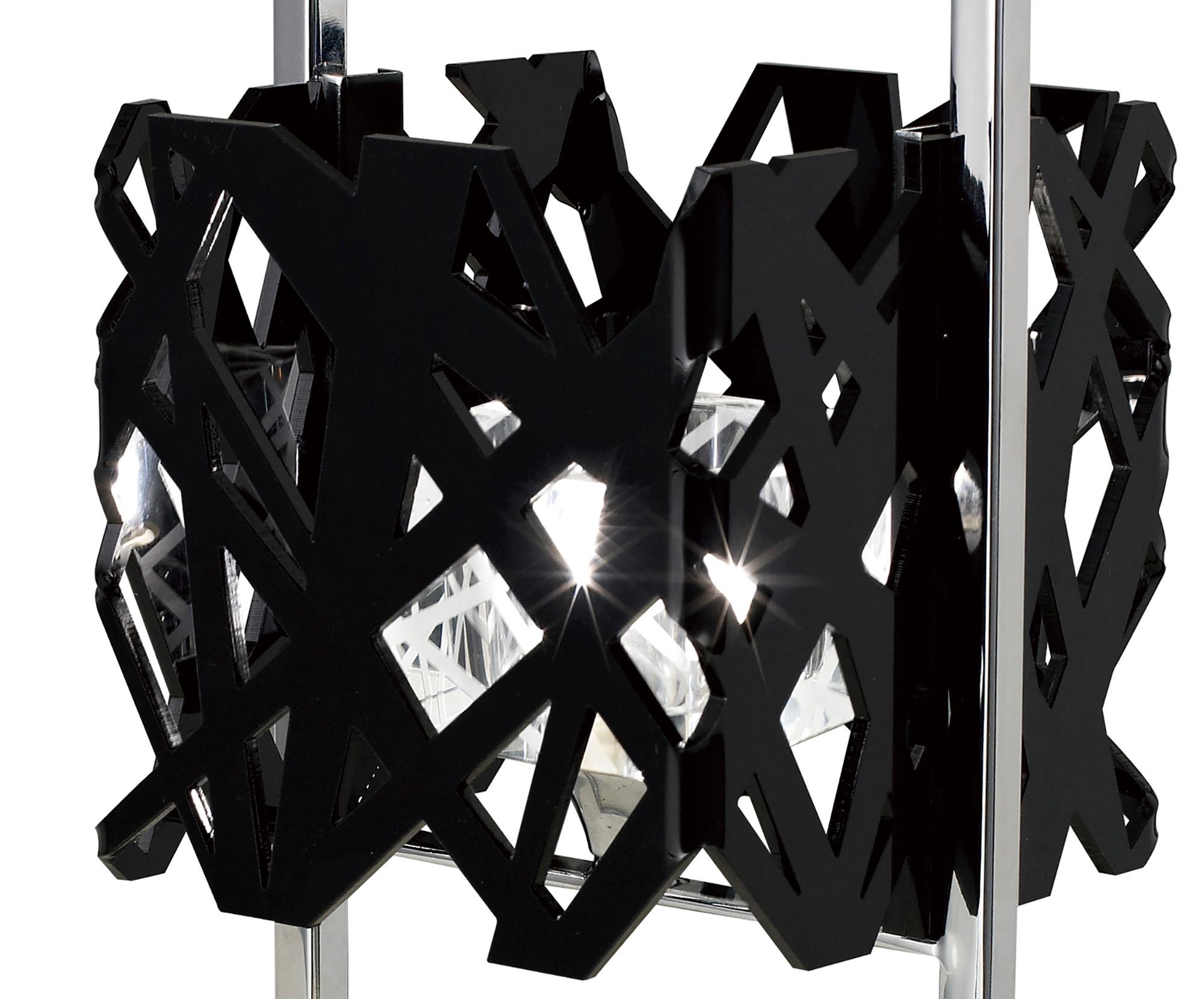 Tokio Table Lamp 1 Light G9, Gloss Black/Polished Chrome