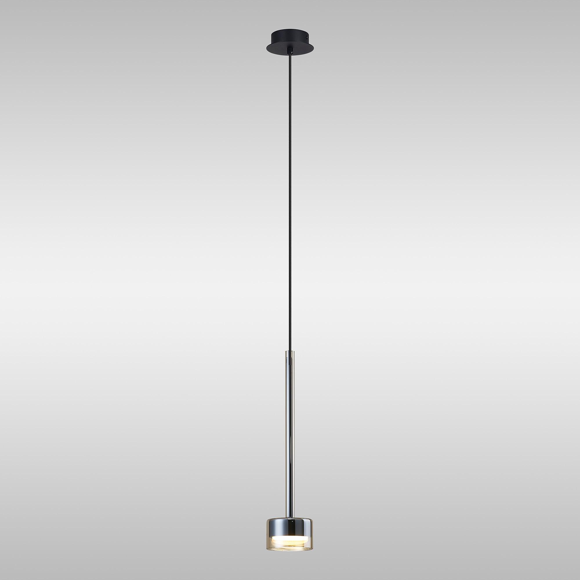 Tonic 9.8cm Dimmable Pendant, 1 Light, With Replaceable 12W LEDs, 3000K, Bronze/Black/Bronze Glass