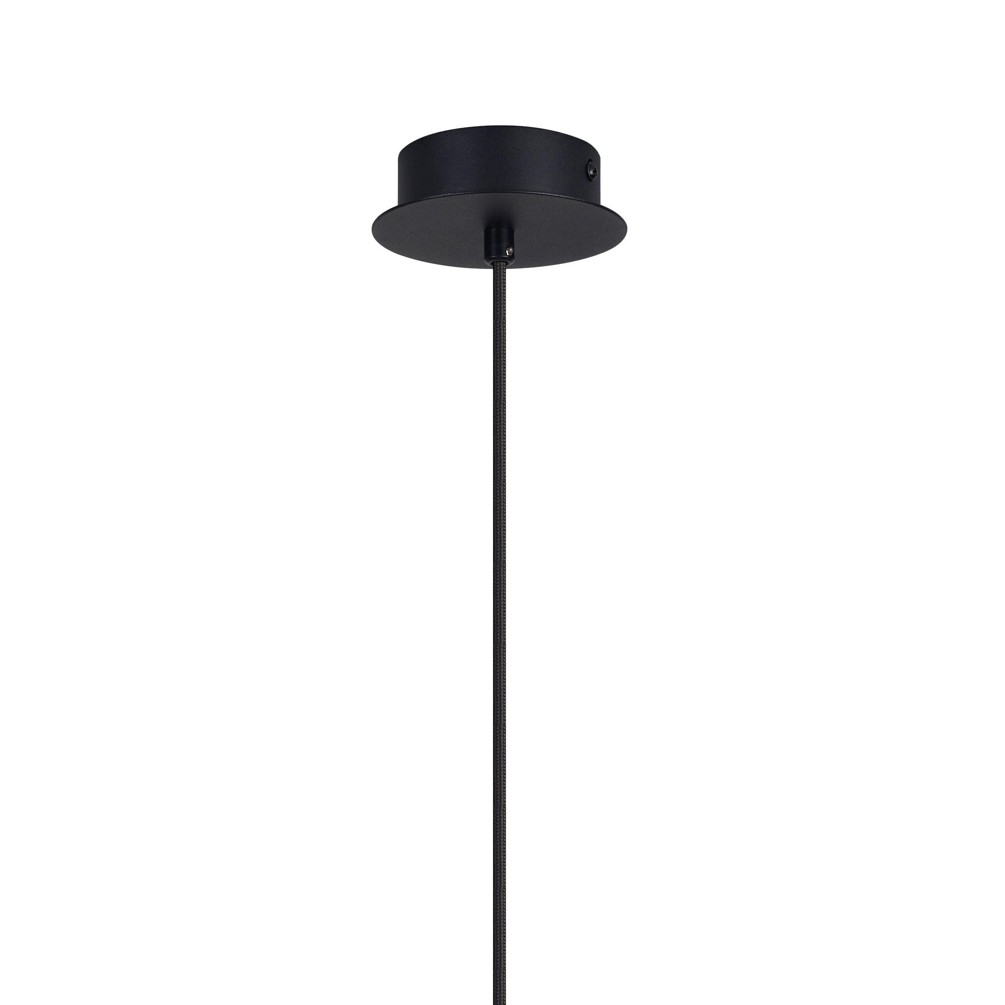 Tonic 9.8cm Dimmable Pendant, 1 Light, With Replaceable 12W LEDs, 4000K, Copper/Black/Copper Glass