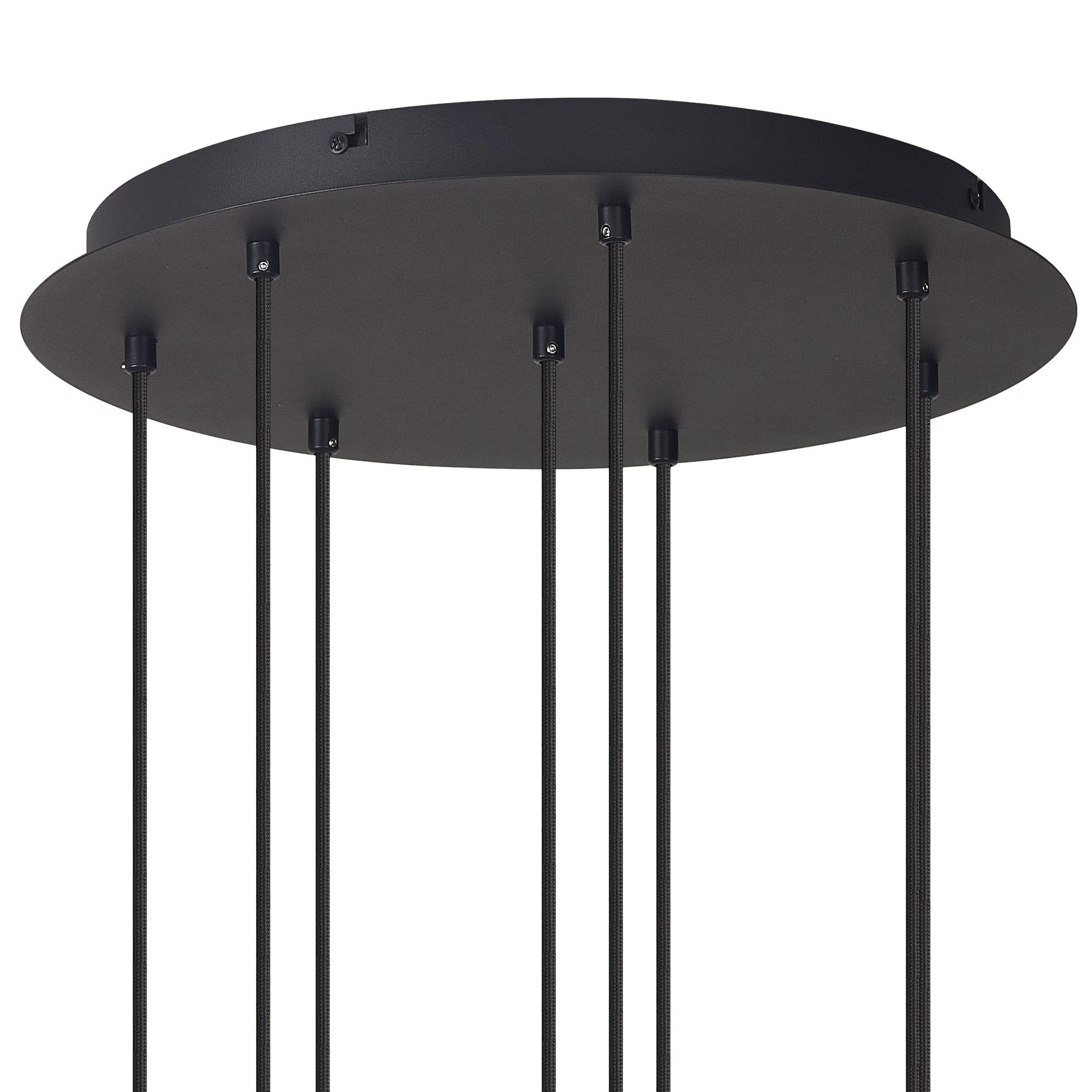 Tonic 41cm Round Dimmable Pendant, 8 Light, With Replaceable 12W LEDs, 4000K, Black/Chrome/Bronze/Copper