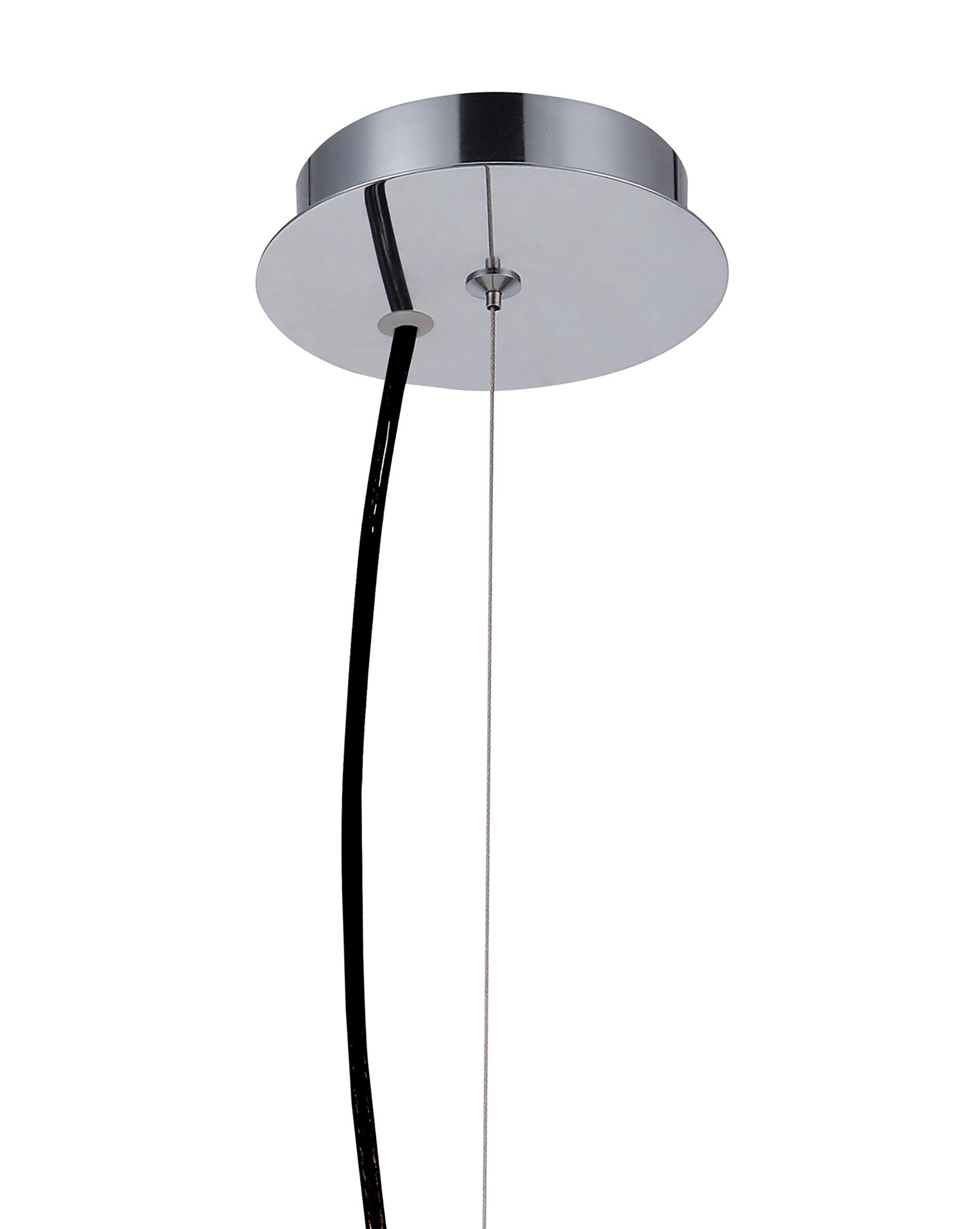 Triangle 22cm Pendant Small 1 Light E27, Cement/Polished Chrome