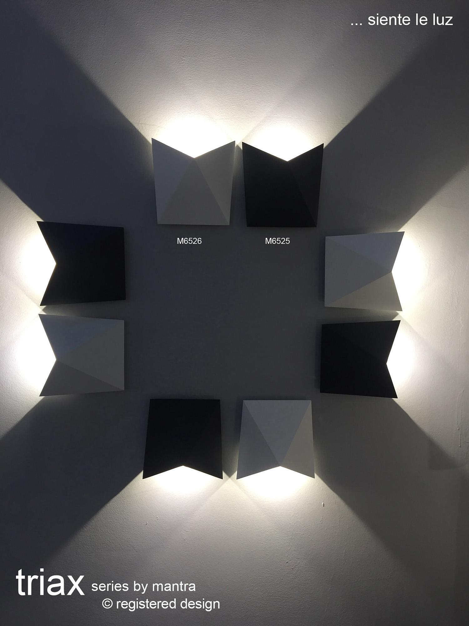 Triax Wall Lamp, 8W LED, 3000K, 750lm, IP54, Sand White, 3yrs Warranty