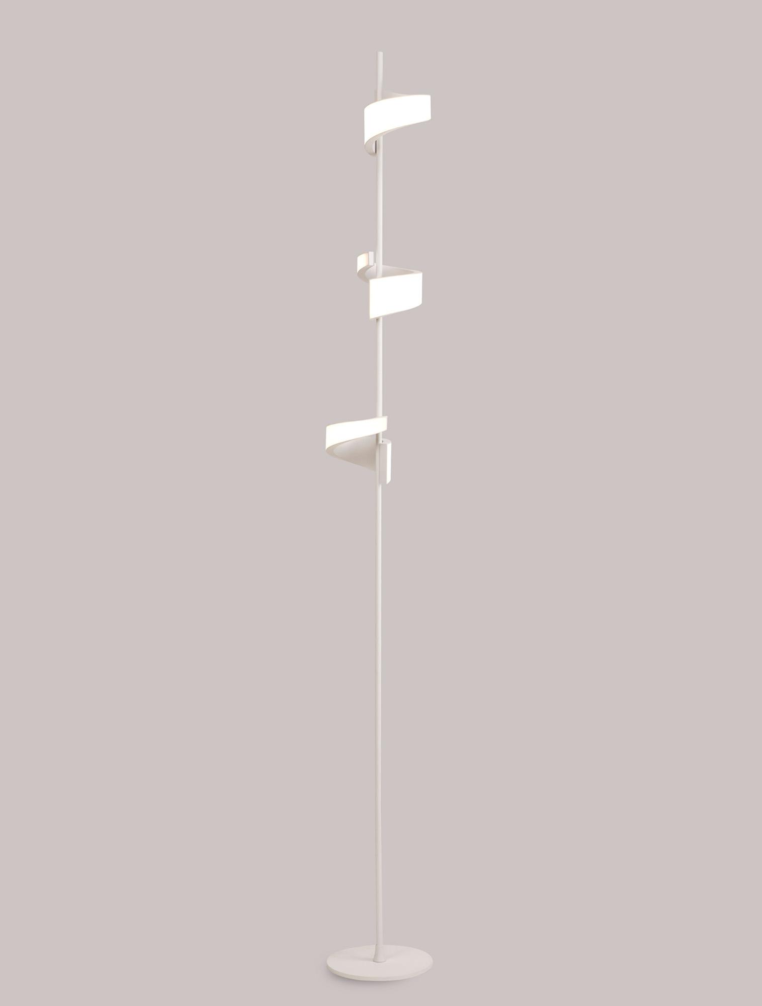 Tsunami 3 Light Floor Lamp, 36W LED, 3000K, 2700lm, Sand White, 3yrs Warranty