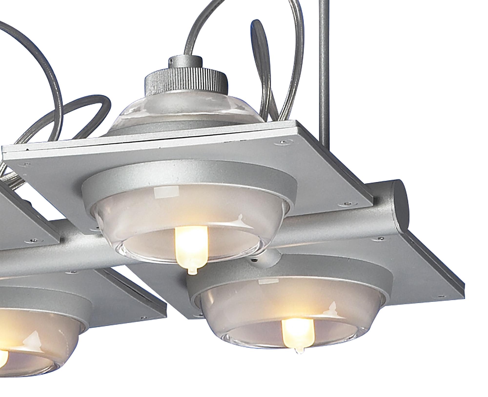 (0040 004) Ull Pendant 4 Light G9 Silver Grey